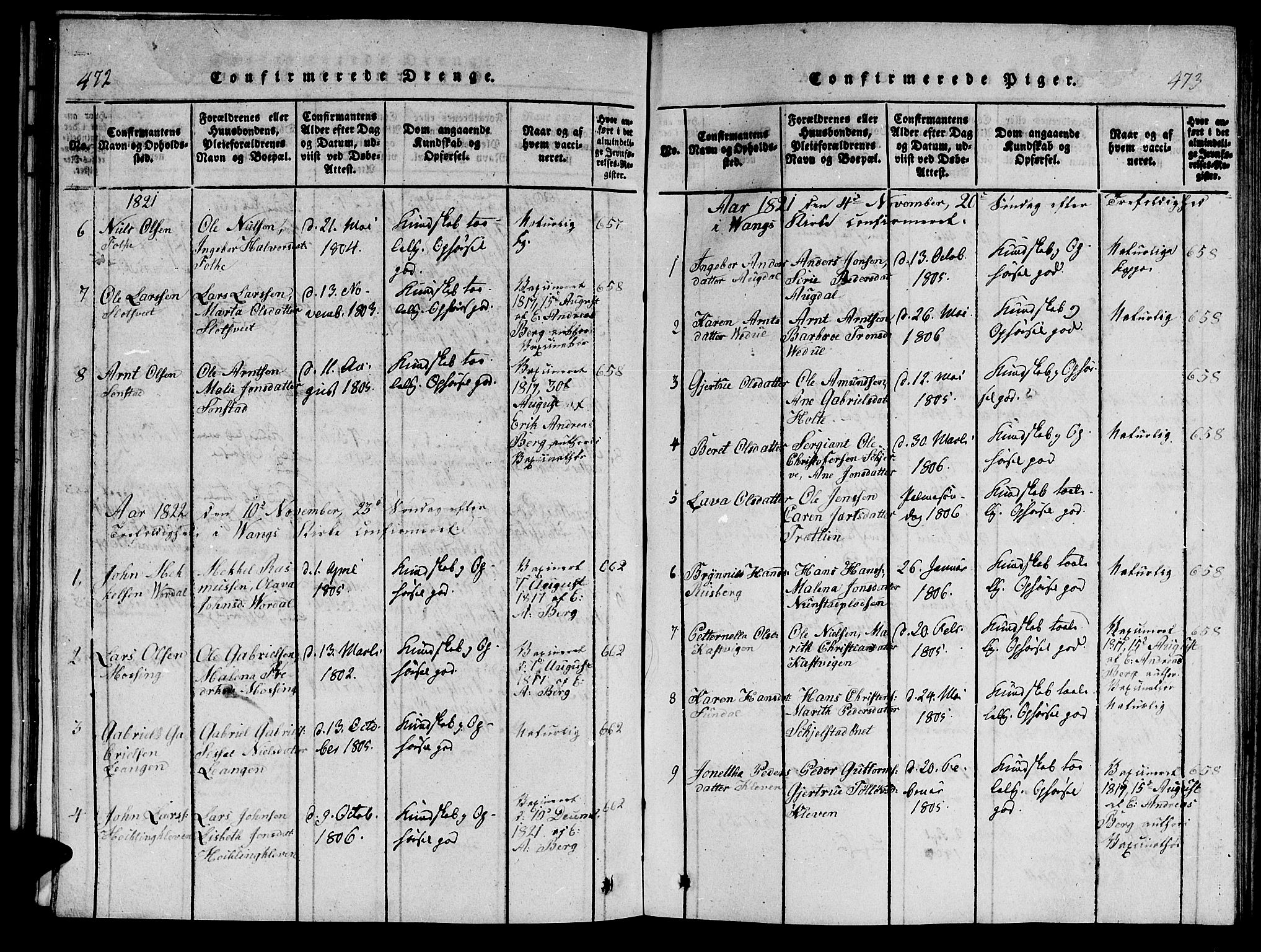 Ministerialprotokoller, klokkerbøker og fødselsregistre - Nord-Trøndelag, SAT/A-1458/714/L0132: Parish register (copy) no. 714C01, 1817-1824, p. 472-473