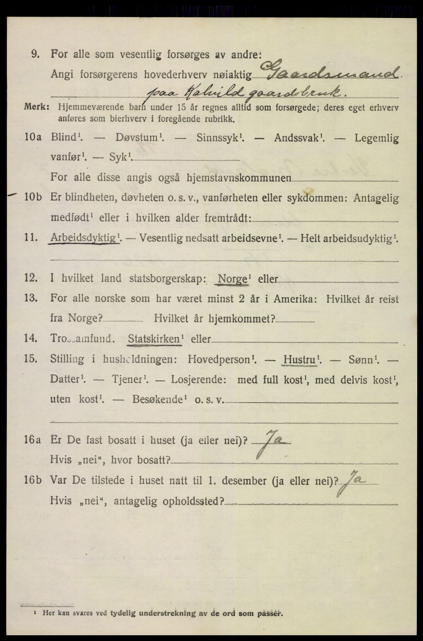SAK, 1920 census for Vestre Moland, 1920, p. 4790