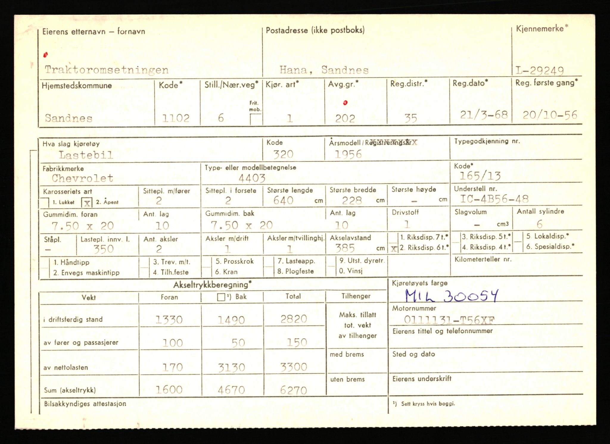 Stavanger trafikkstasjon, AV/SAST-A-101942/0/F/L0048: L-29100 - L-29899, 1930-1971, p. 403