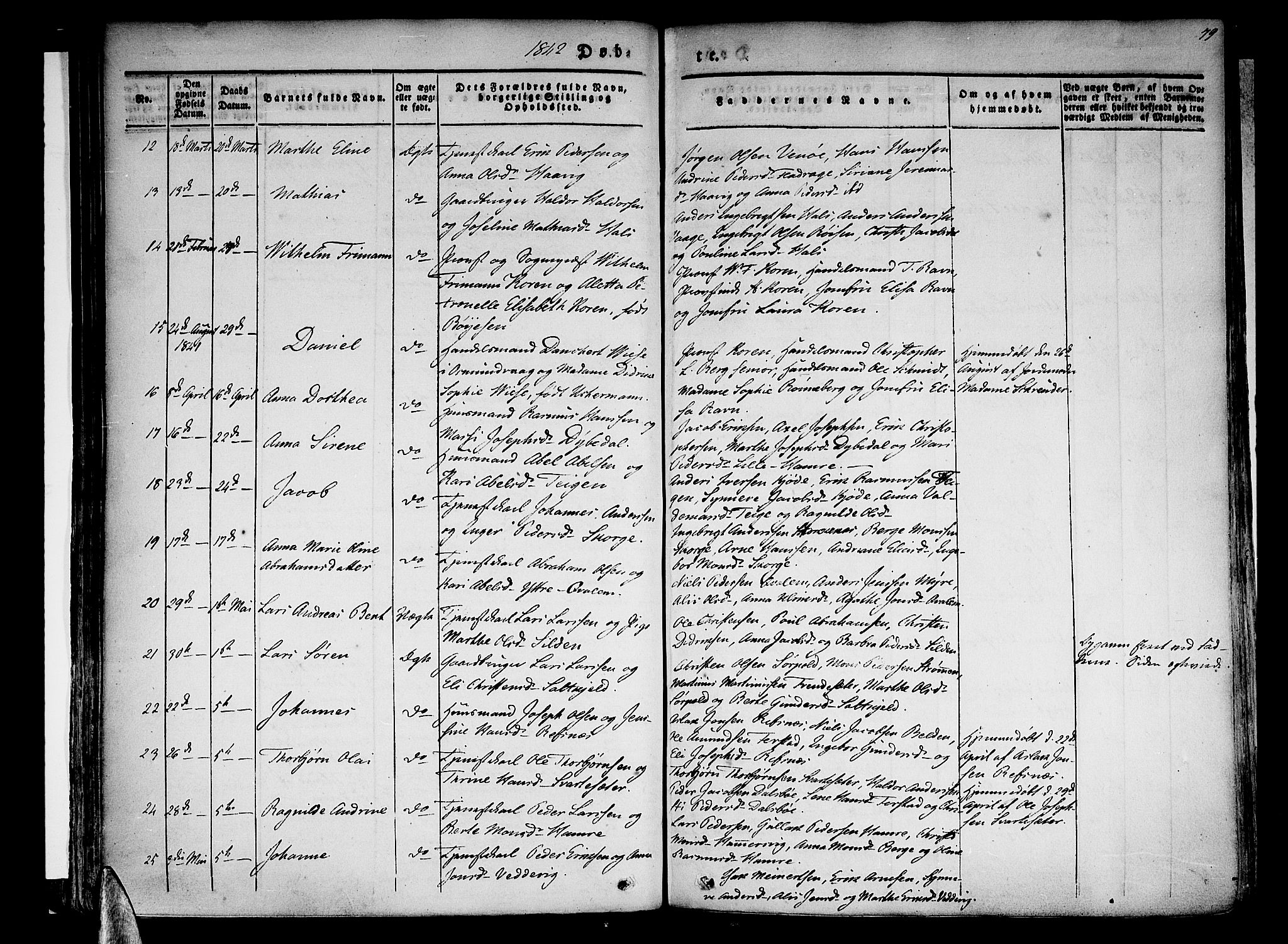 Selje sokneprestembete, SAB/A-99938/H/Ha/Haa/Haaa: Parish register (official) no. A 9, 1829-1844, p. 79
