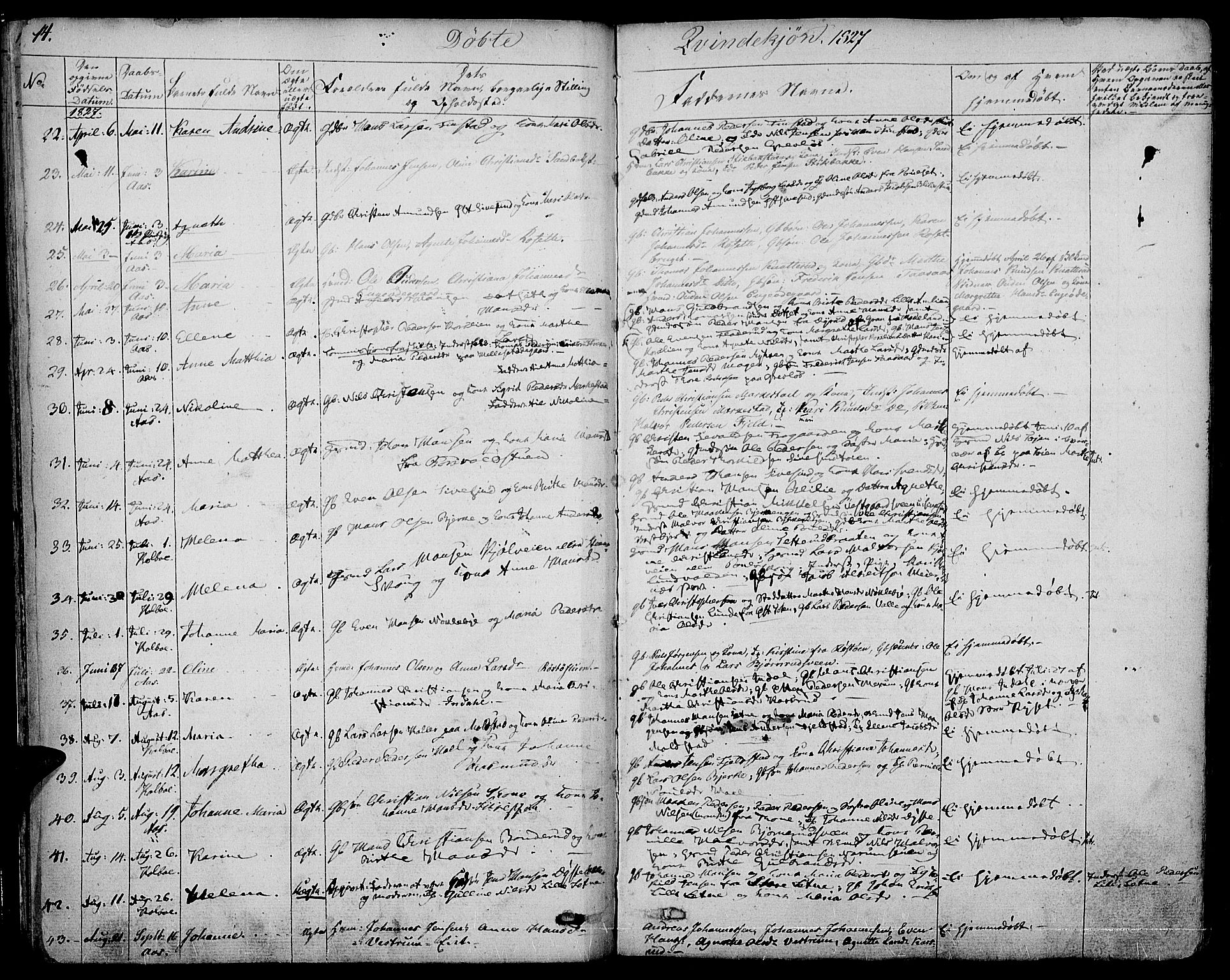 Vestre Toten prestekontor, AV/SAH-PREST-108/H/Ha/Haa/L0002: Parish register (official) no. 2, 1825-1837, p. 14