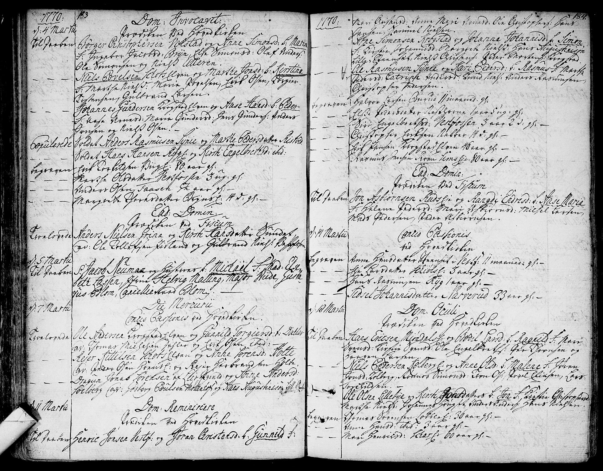 Eiker kirkebøker, SAKO/A-4/F/Fa/L0008: Parish register (official) no. I 8, 1764-1788, p. 183-184