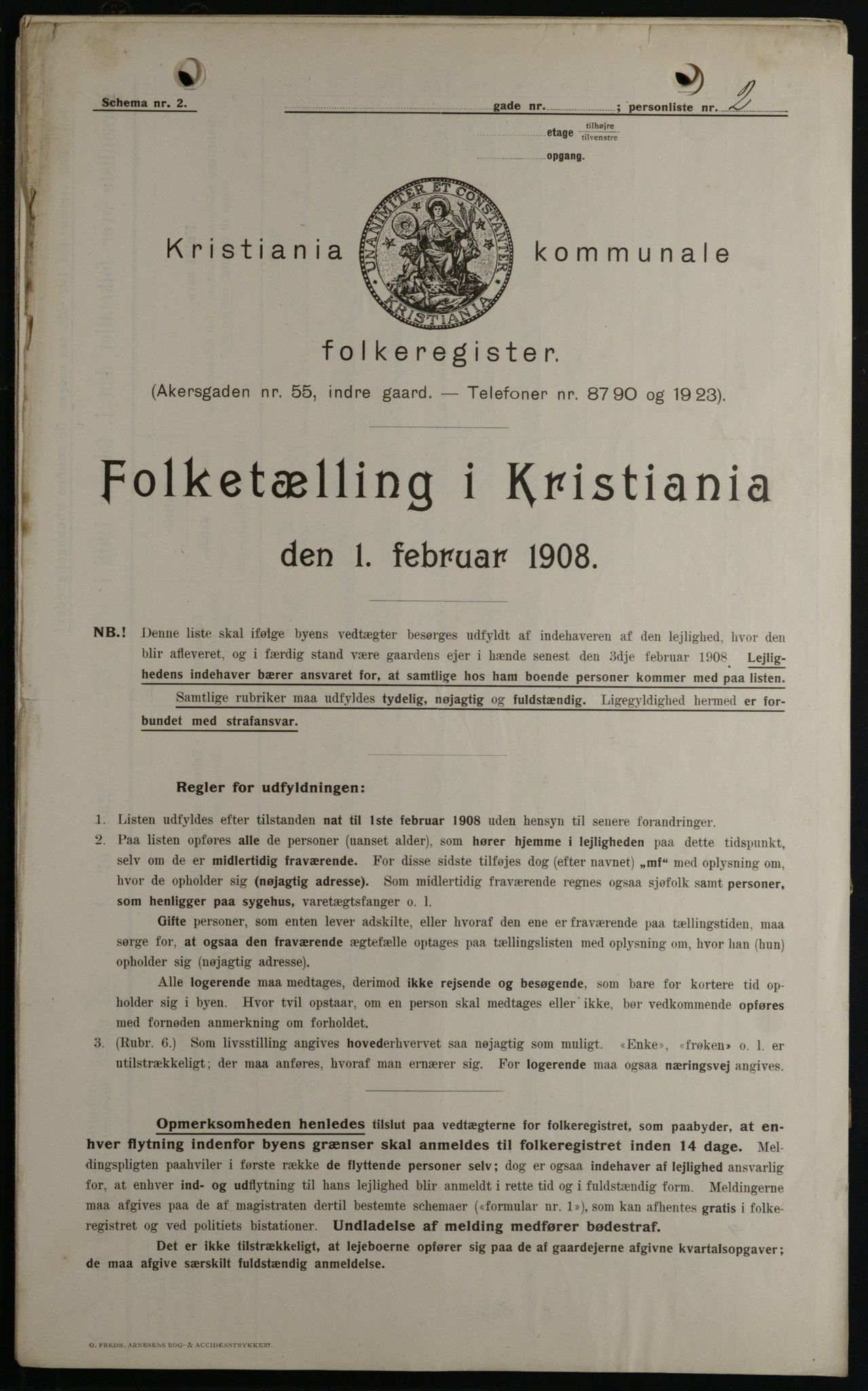 OBA, Municipal Census 1908 for Kristiania, 1908, p. 29533