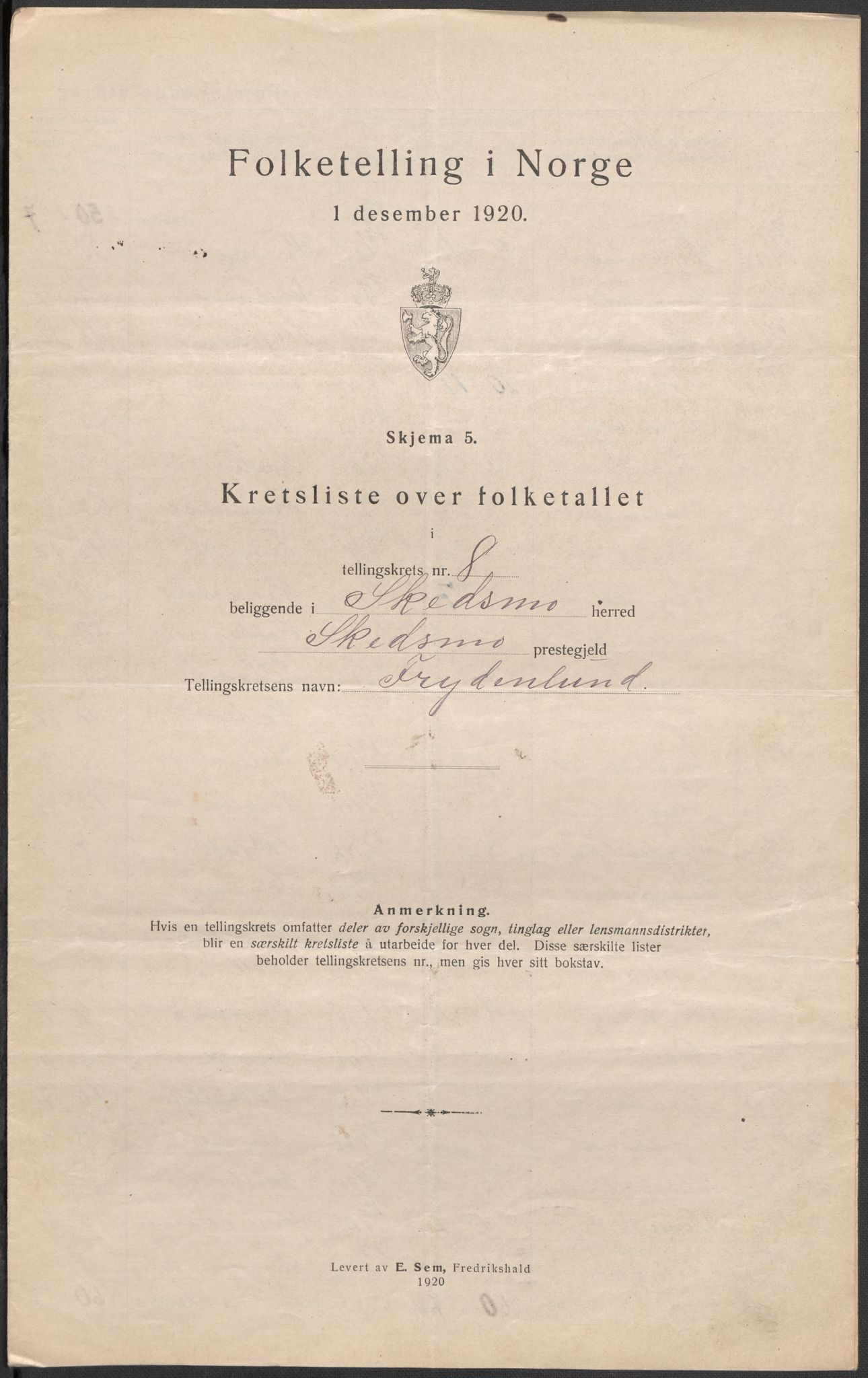 SAO, 1920 census for Skedsmo, 1920, p. 29