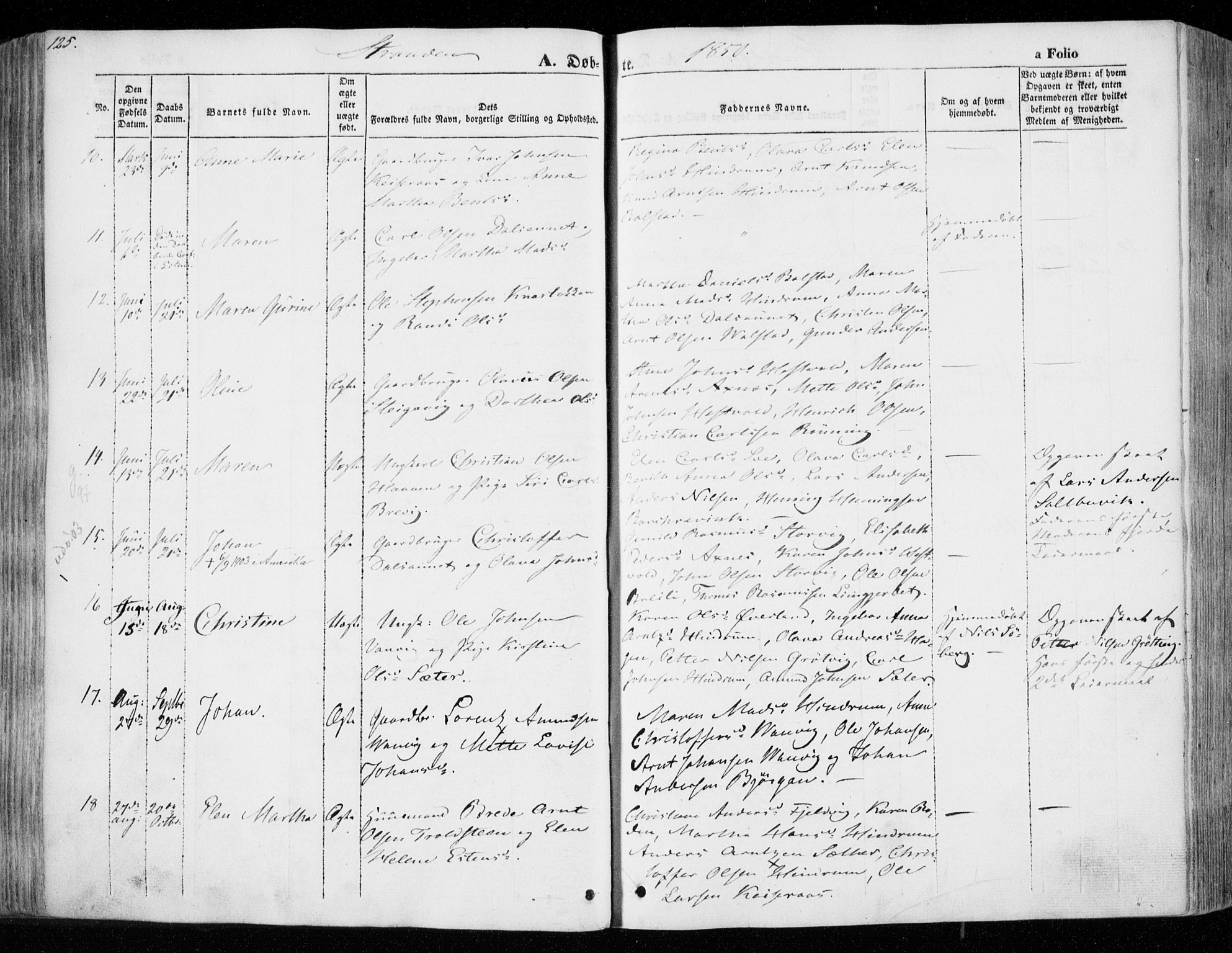 Ministerialprotokoller, klokkerbøker og fødselsregistre - Nord-Trøndelag, SAT/A-1458/701/L0007: Parish register (official) no. 701A07 /2, 1842-1854, p. 125