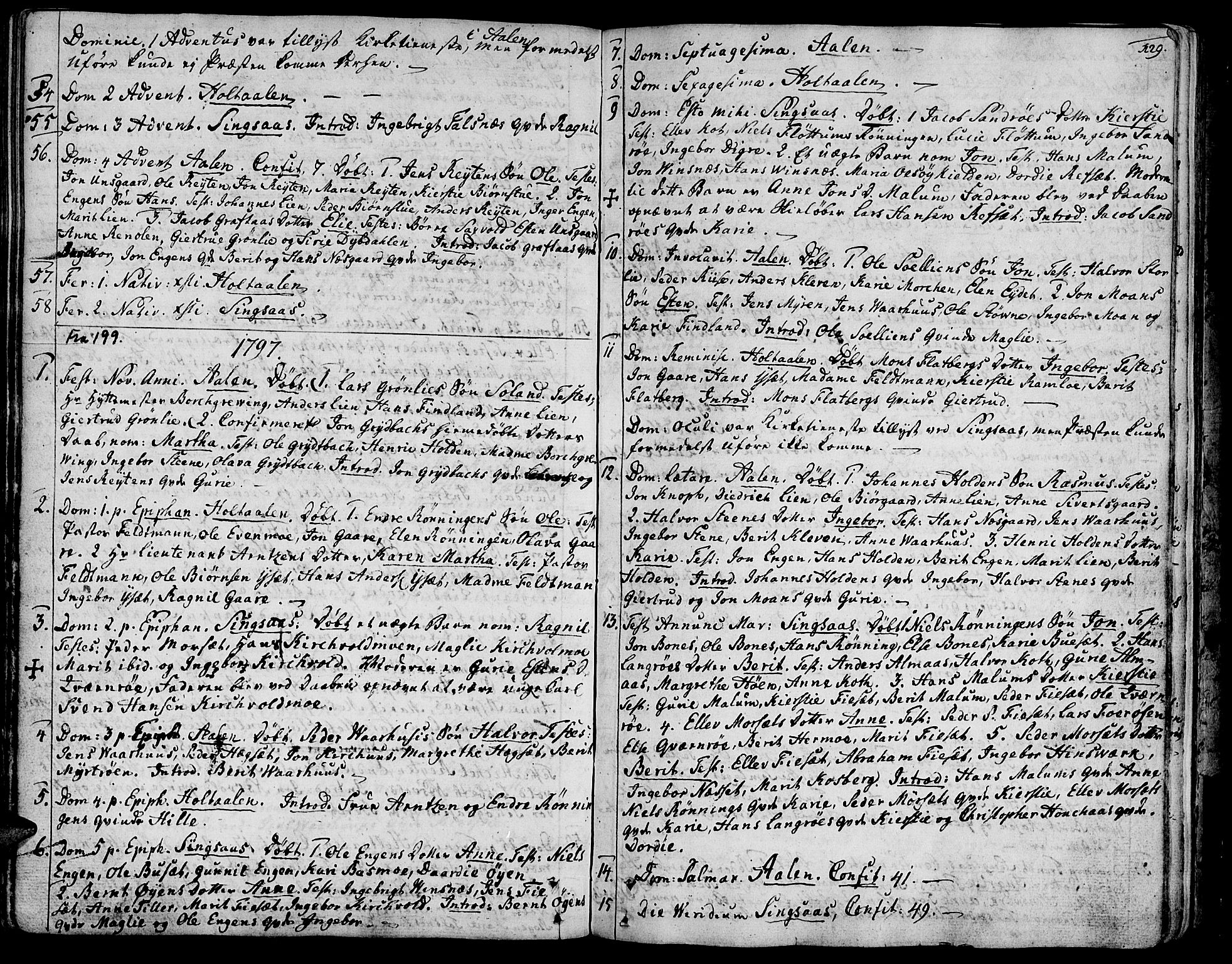 Ministerialprotokoller, klokkerbøker og fødselsregistre - Sør-Trøndelag, SAT/A-1456/685/L0952: Parish register (official) no. 685A01, 1745-1804, p. 129