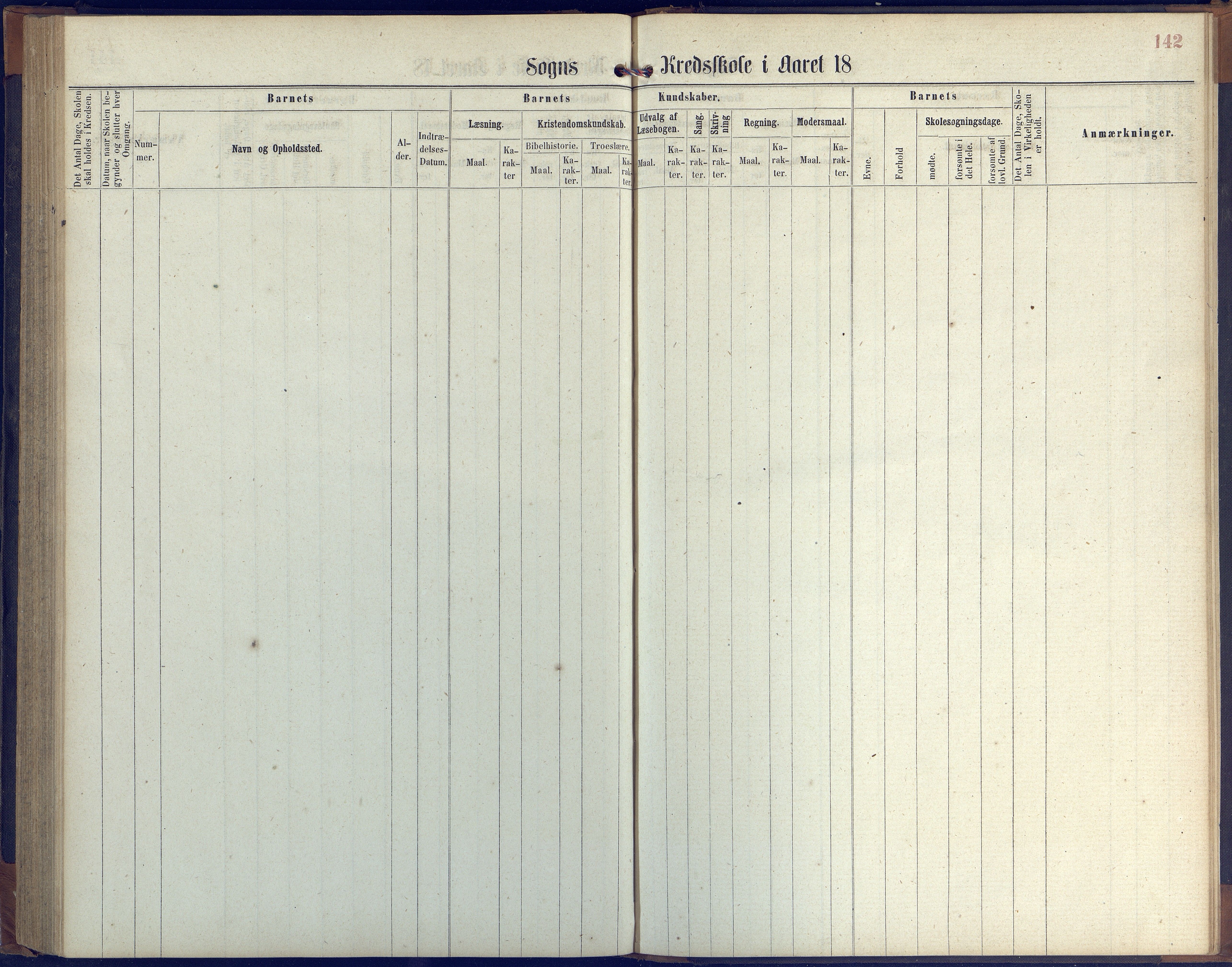 Hisøy kommune frem til 1991, AAKS/KA0922-PK/31/L0004: Skoleprotokoll, 1863-1887, p. 142