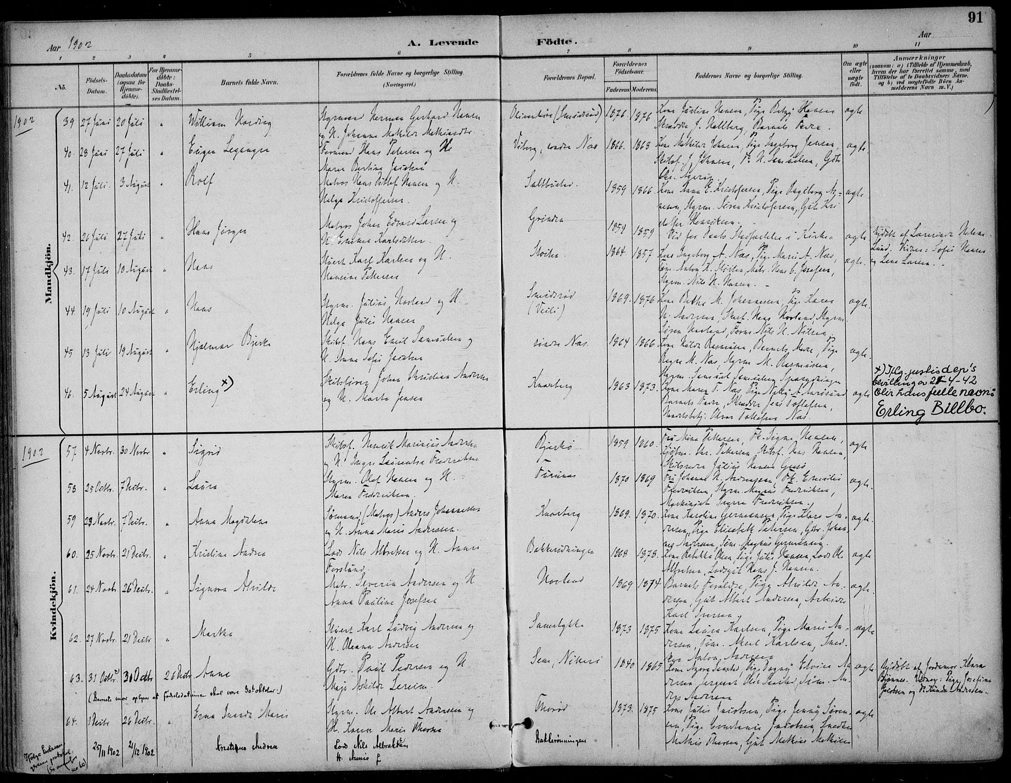 Nøtterøy kirkebøker, AV/SAKO-A-354/F/Fa/L0009: Parish register (official) no. I 9, 1894-1907, p. 91