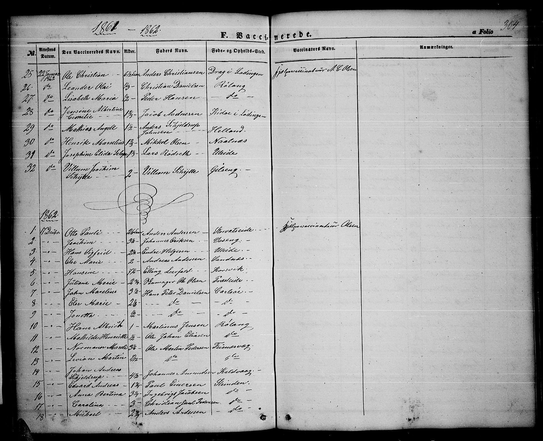 Ministerialprotokoller, klokkerbøker og fødselsregistre - Nordland, AV/SAT-A-1459/859/L0857: Parish register (copy) no. 859C03, 1854-1873, p. 304