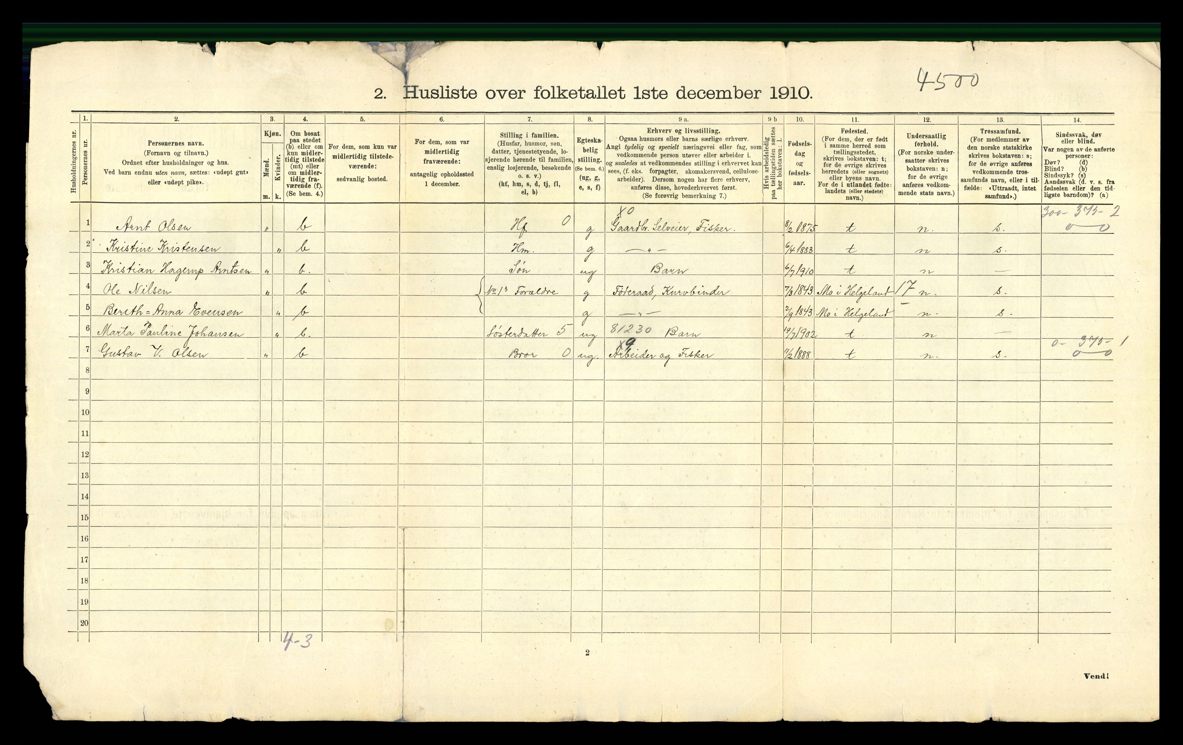 RA, 1910 census for Sørfold, 1910, p. 35