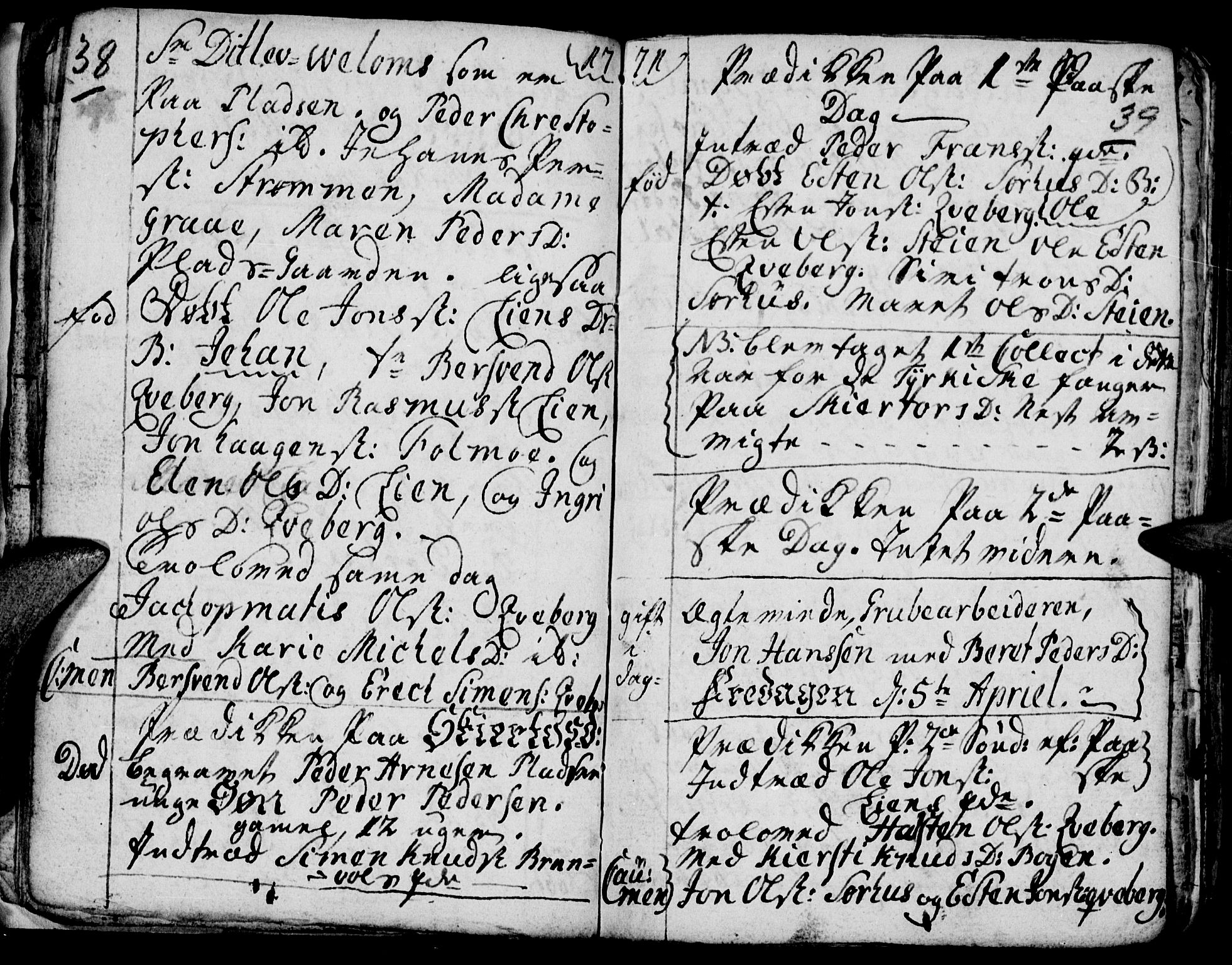 Tynset prestekontor, SAH/PREST-058/H/Ha/Hab/L0009: Parish register (official) no. 9, 1769-1781, p. 38-39
