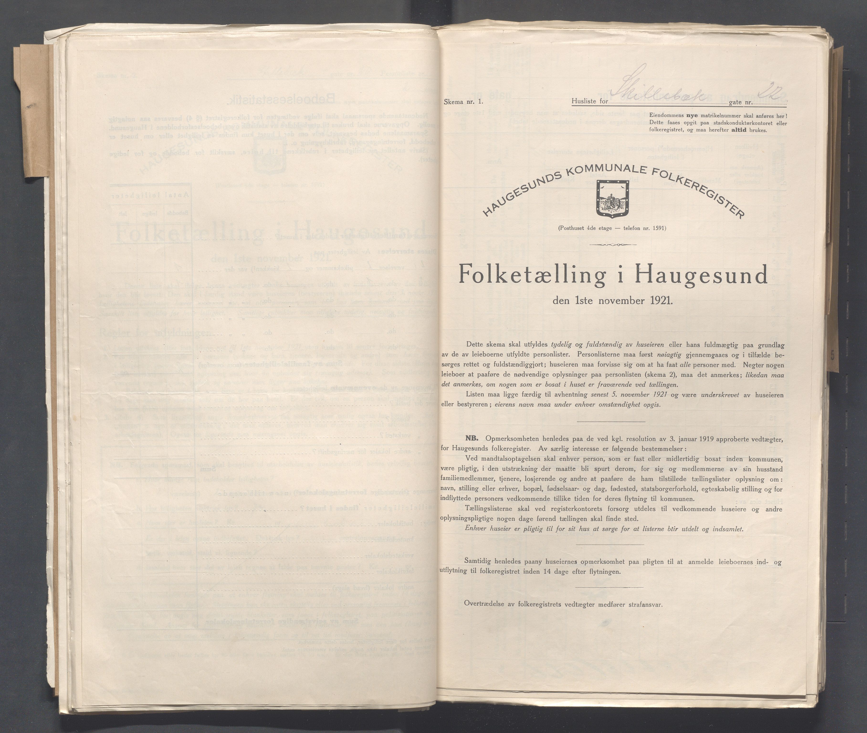 IKAR, Local census 1.11.1921 for Haugesund, 1921, p. 3928