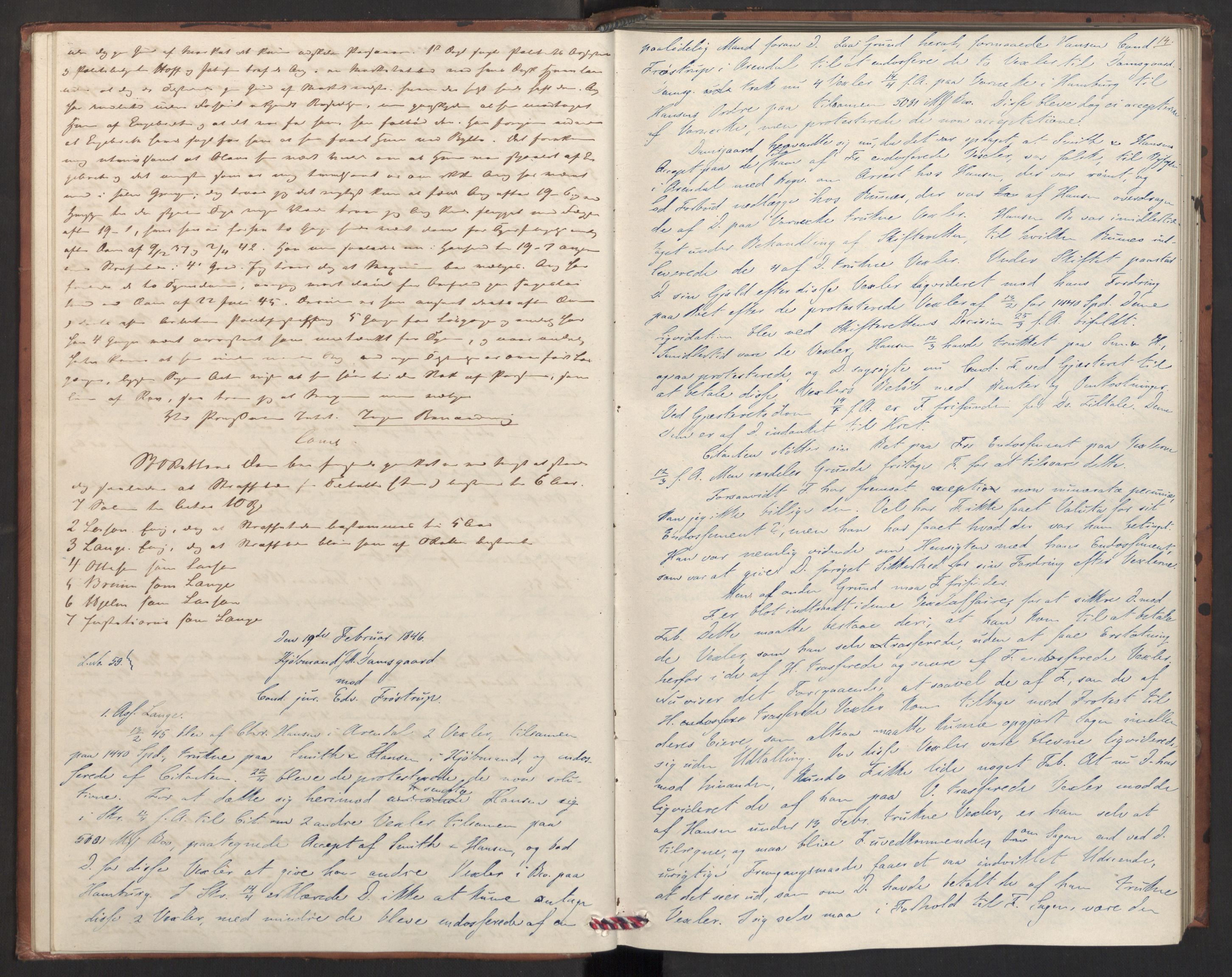 Høyesterett, AV/RA-S-1002/E/Eb/Eba/L0039/0001: Voteringsprotokoller / Voteringsprotokoll, 1846, p. 13b-14a