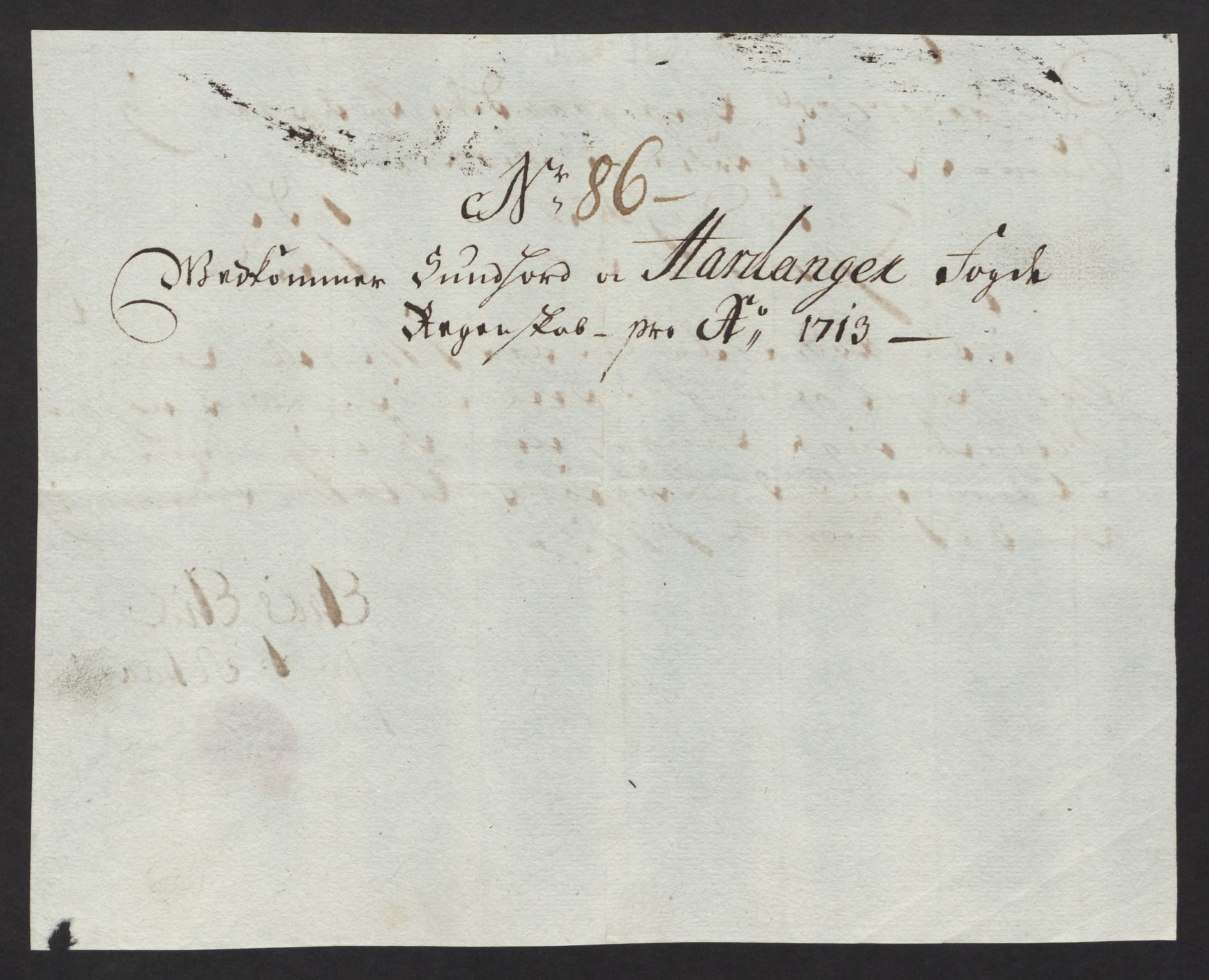 Rentekammeret inntil 1814, Reviderte regnskaper, Fogderegnskap, AV/RA-EA-4092/R48/L2989: Fogderegnskap Sunnhordland og Hardanger, 1713, p. 428