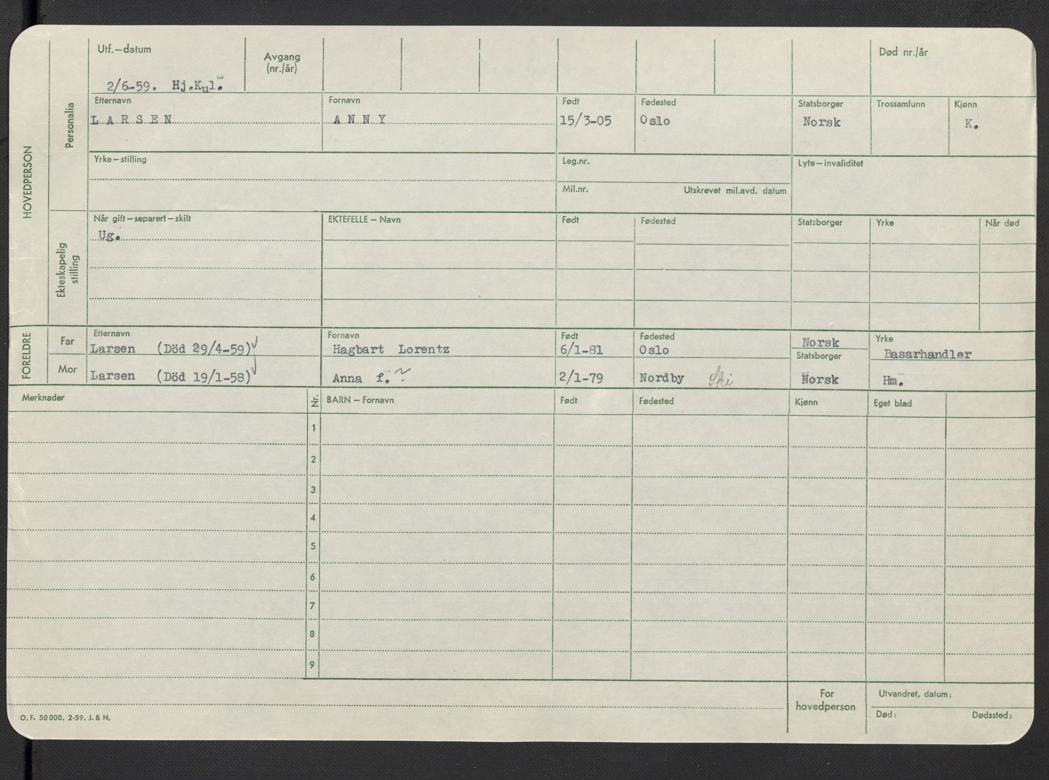 Oslo folkeregister, Registerkort, SAO/A-11715/F/Fa/Fac/L0019: Kvinner, 1906-1914, p. 827b