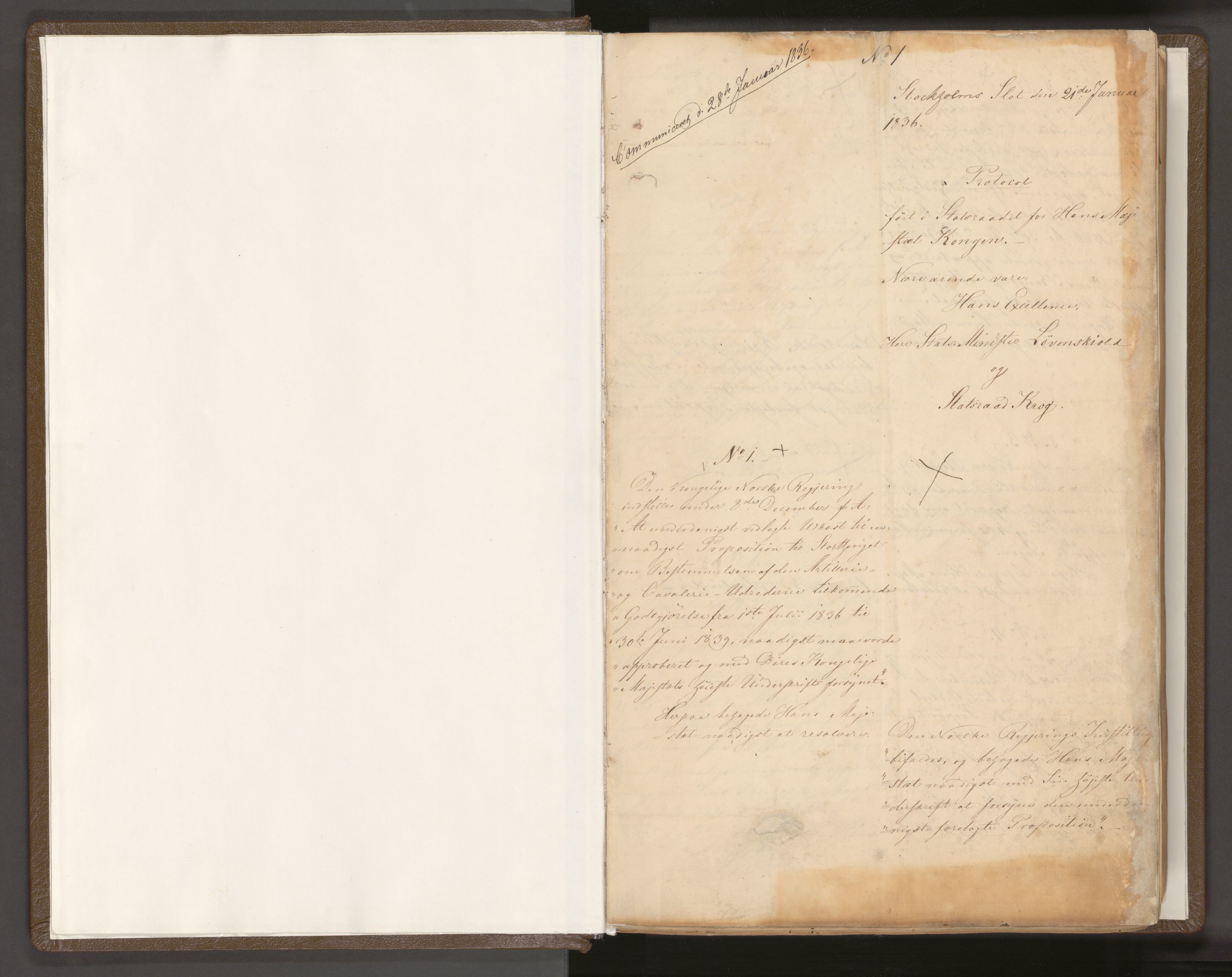 Statsrådssekretariatet, AV/RA-S-1001/A/Ab/L0042: Kgl. res. nr. 1-631, 1. halvår, 1836