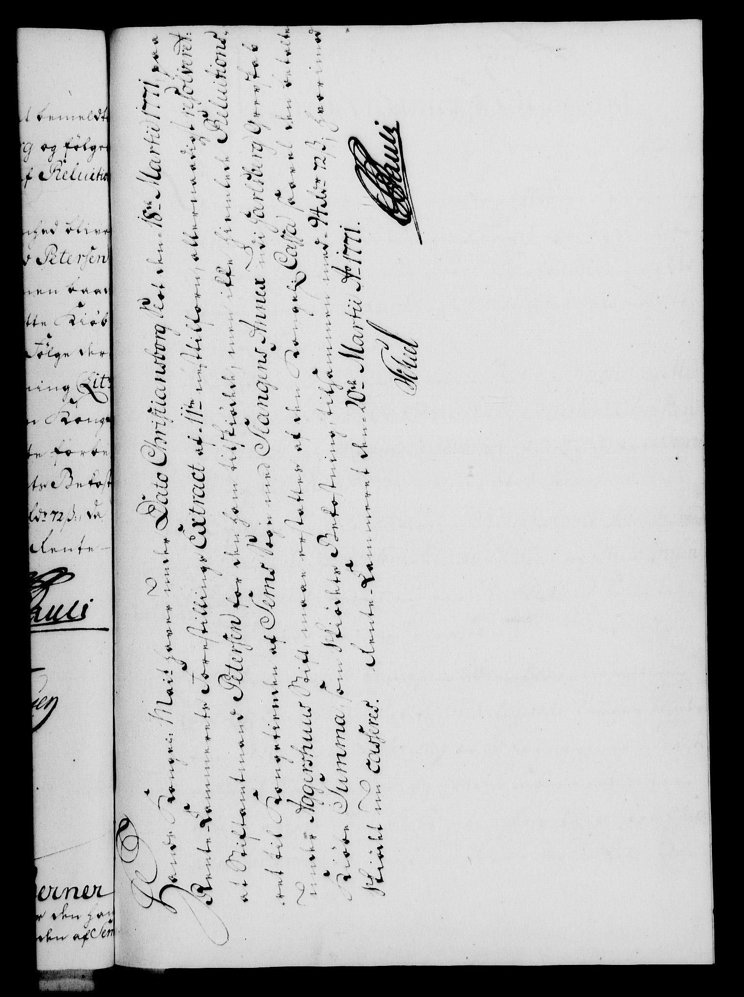Rentekammeret, Kammerkanselliet, AV/RA-EA-3111/G/Gf/Gfa/L0053: Norsk relasjons- og resolusjonsprotokoll (merket RK 52.53), 1771, p. 123