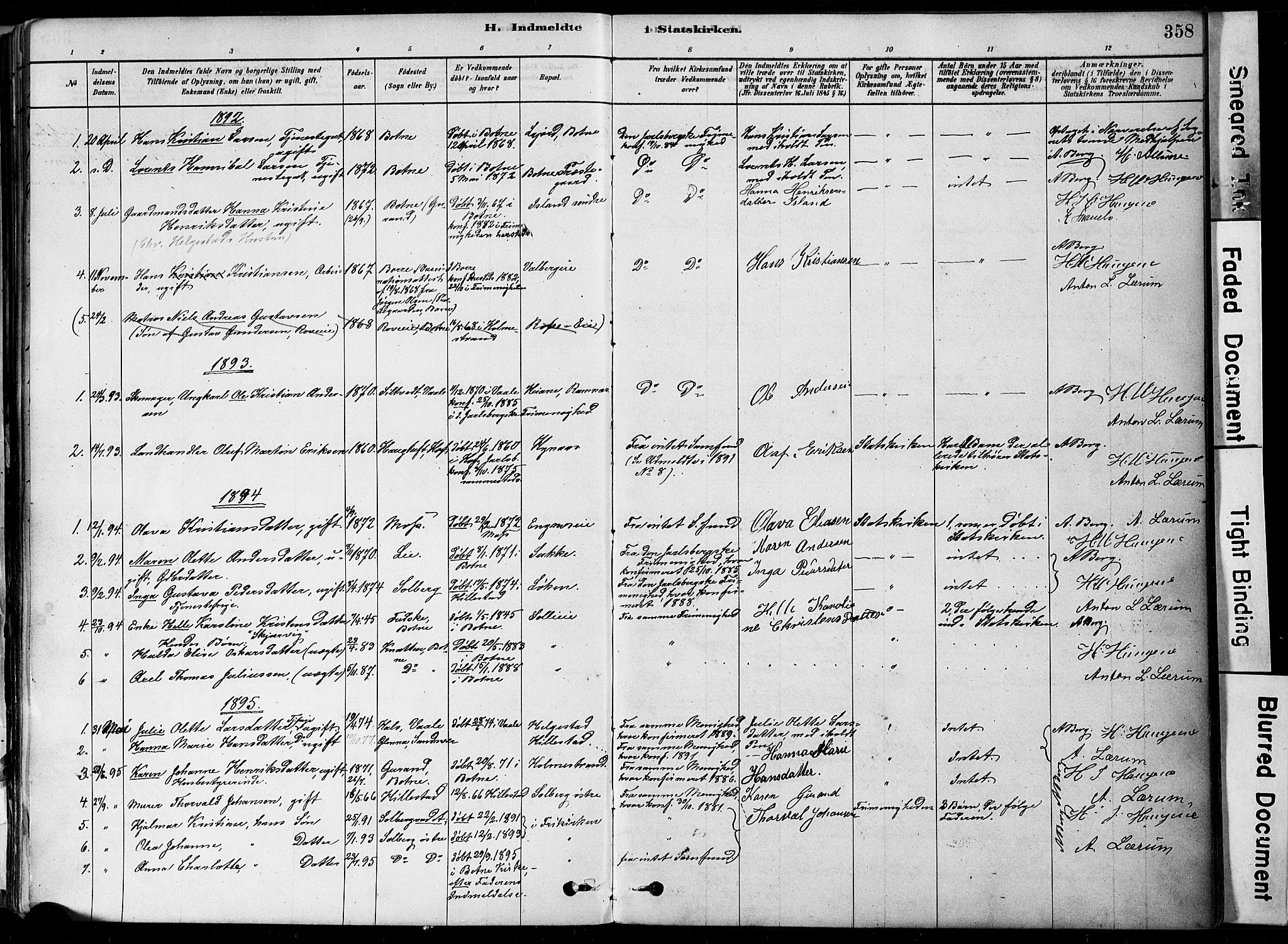 Botne kirkebøker, AV/SAKO-A-340/F/Fa/L0007: Parish register (official) no. I 7, 1878-1910, p. 358