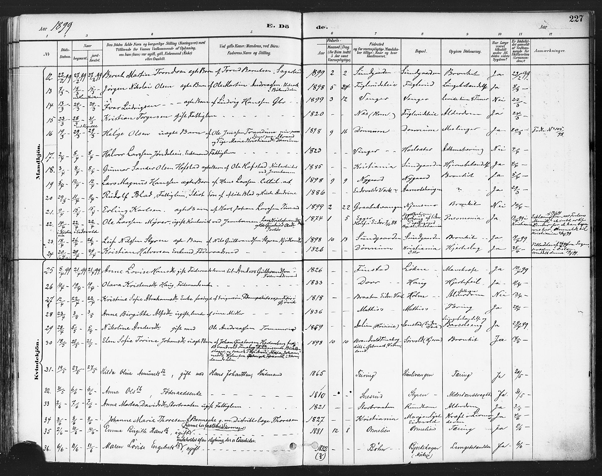 Eidsvoll prestekontor Kirkebøker, SAO/A-10888/F/Fa/L0004: Parish register (official) no. I 4, 1891-1900, p. 227
