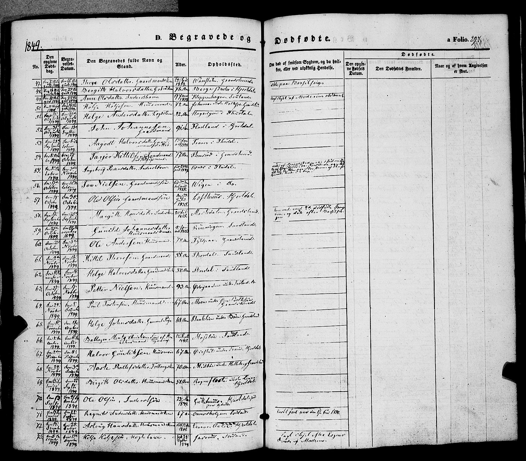 Hjartdal kirkebøker, SAKO/A-270/F/Fa/L0008: Parish register (official) no. I 8, 1844-1859, p. 297