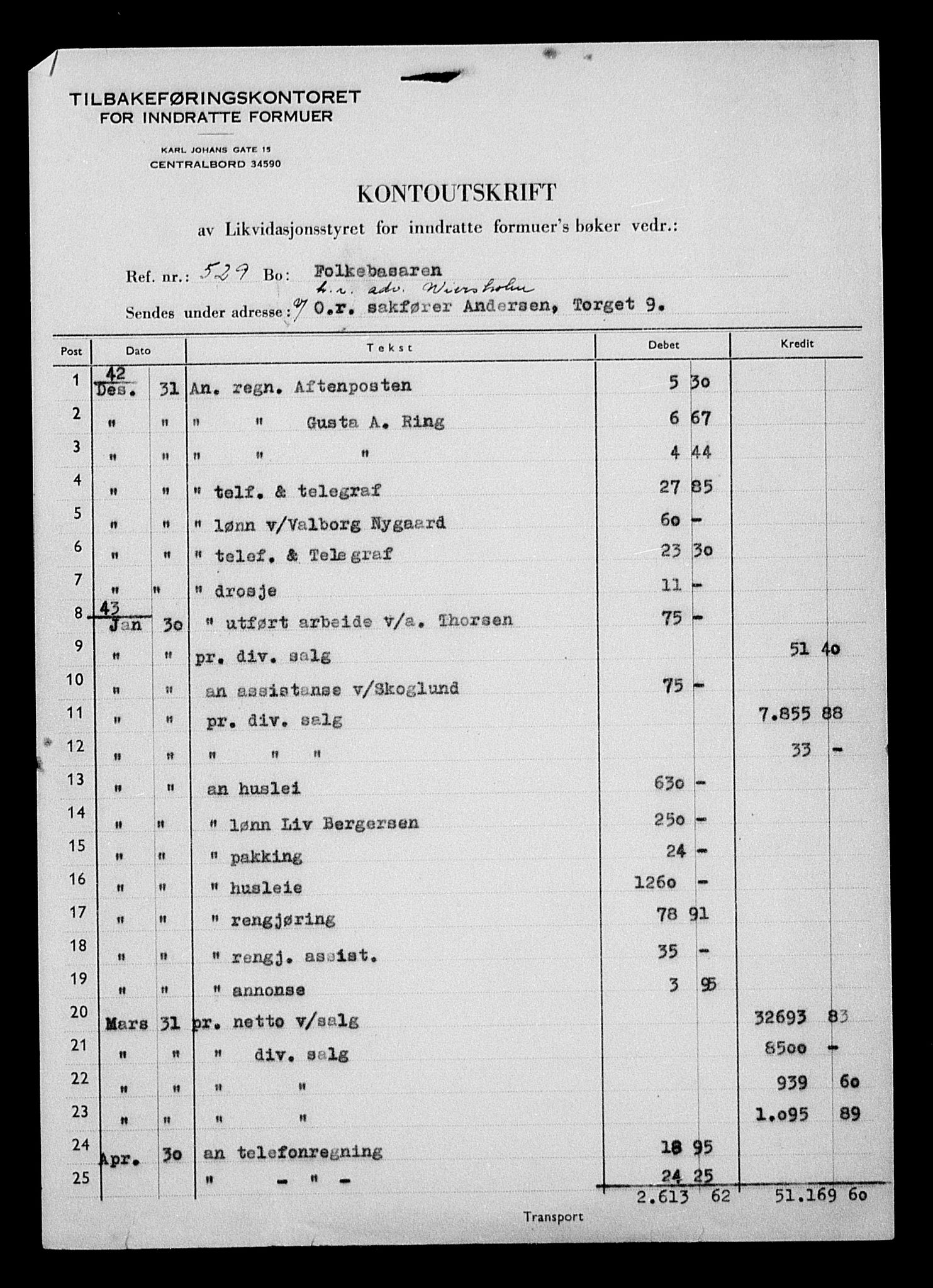 Justisdepartementet, Tilbakeføringskontoret for inndratte formuer, AV/RA-S-1564/H/Hc/Hcc/L0946: --, 1945-1947, p. 536