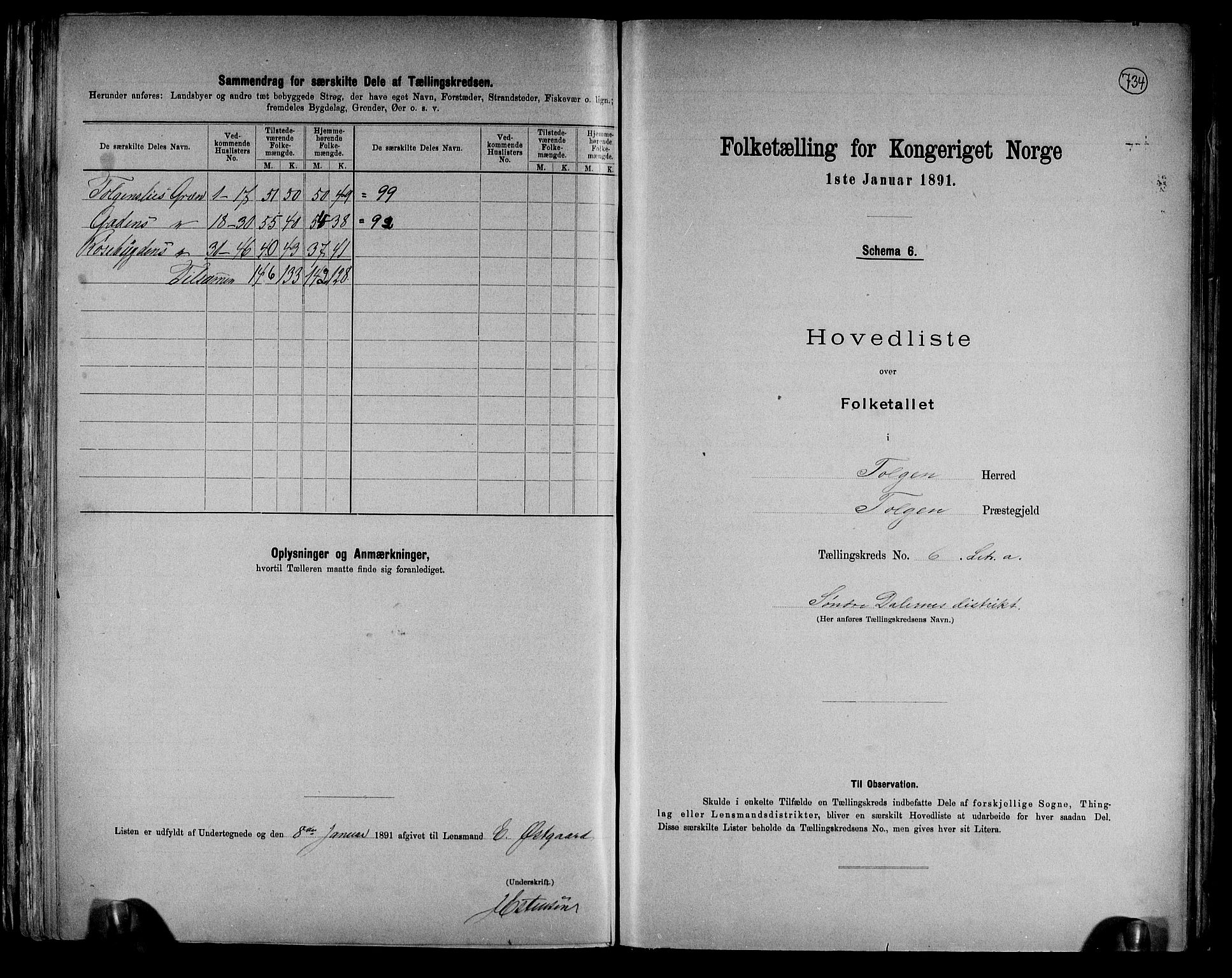 RA, 1891 census for 0436 Tolga, 1891, p. 20