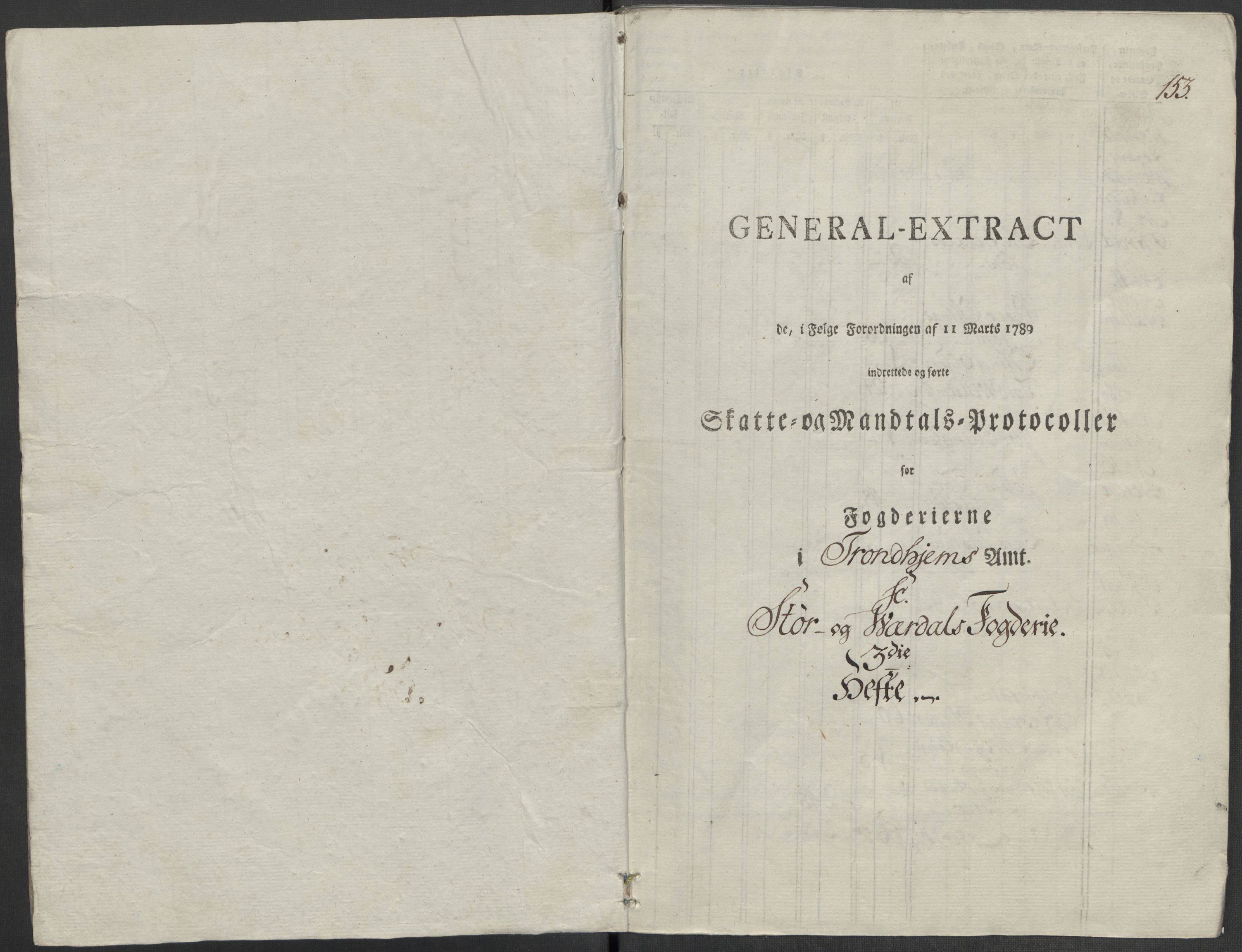 Rentekammeret inntil 1814, Reviderte regnskaper, Mindre regnskaper, RA/EA-4068/Rf/Rfe/L0045: Stavanger, Stjørdal og Verdal fogderi, 1789, p. 176