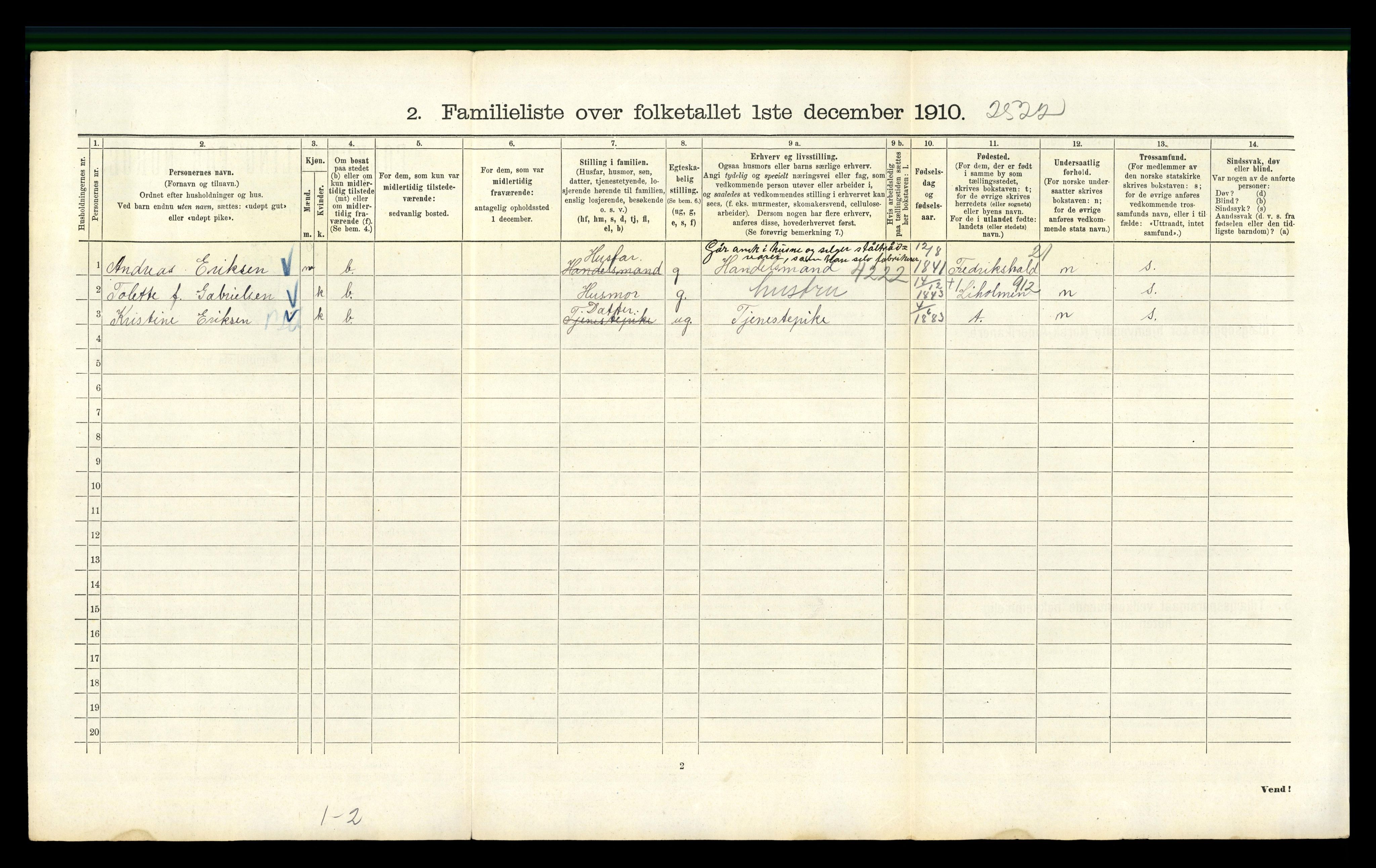 RA, 1910 census for Kristiania, 1910, p. 50124