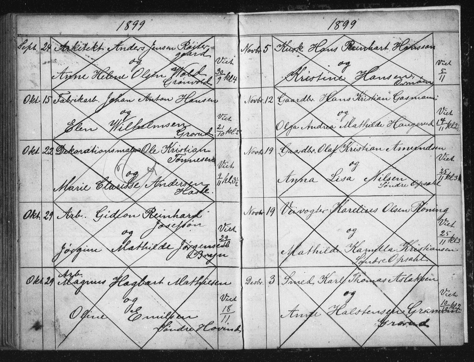 Østre Aker prestekontor Kirkebøker, AV/SAO-A-10840/H/Ha/L0005: Banns register no. I 5, 1879-1899