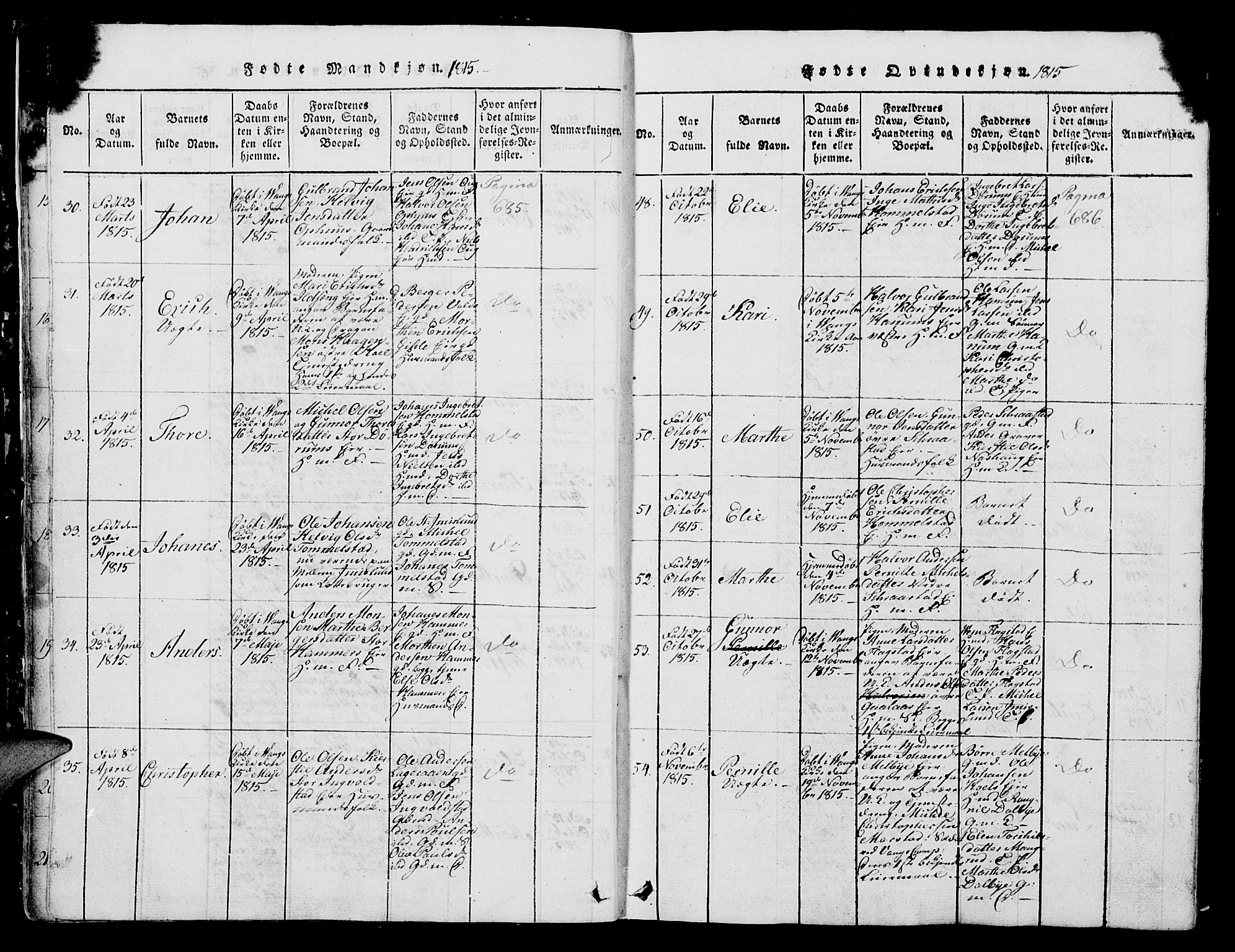 Vang prestekontor, Hedmark, SAH/PREST-008/H/Ha/Hab/L0004: Parish register (copy) no. 4, 1813-1827, p. 23-24