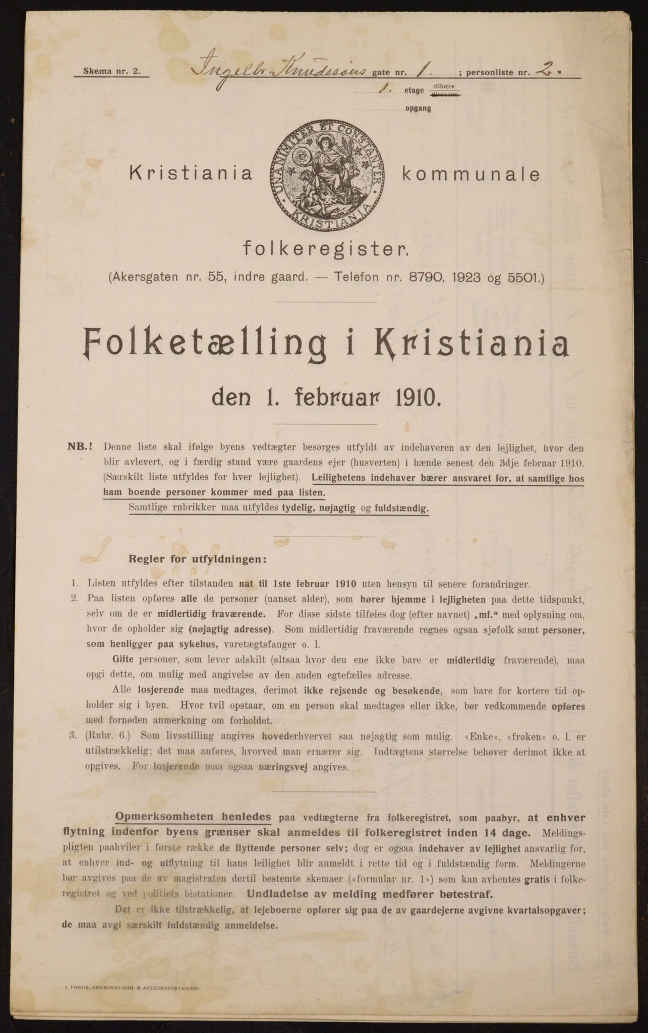 OBA, Municipal Census 1910 for Kristiania, 1910, p. 42859