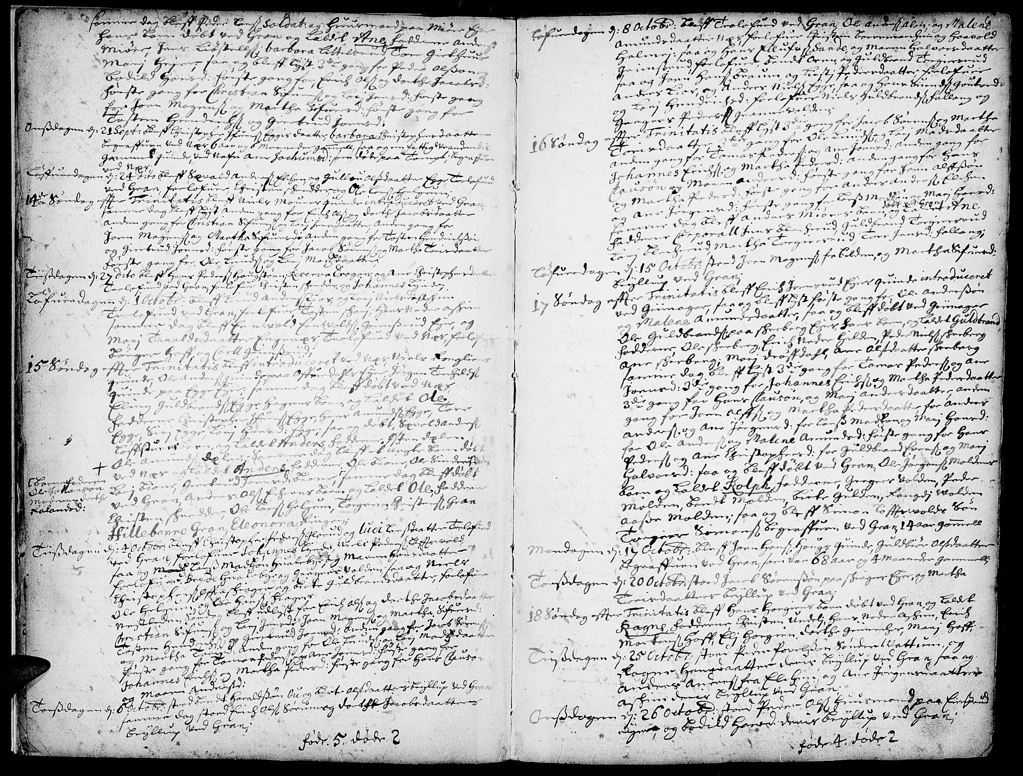 Gran prestekontor, AV/SAH-PREST-112/H/Ha/Haa/L0001: Parish register (official) no. 1, 1707-1731, p. 6