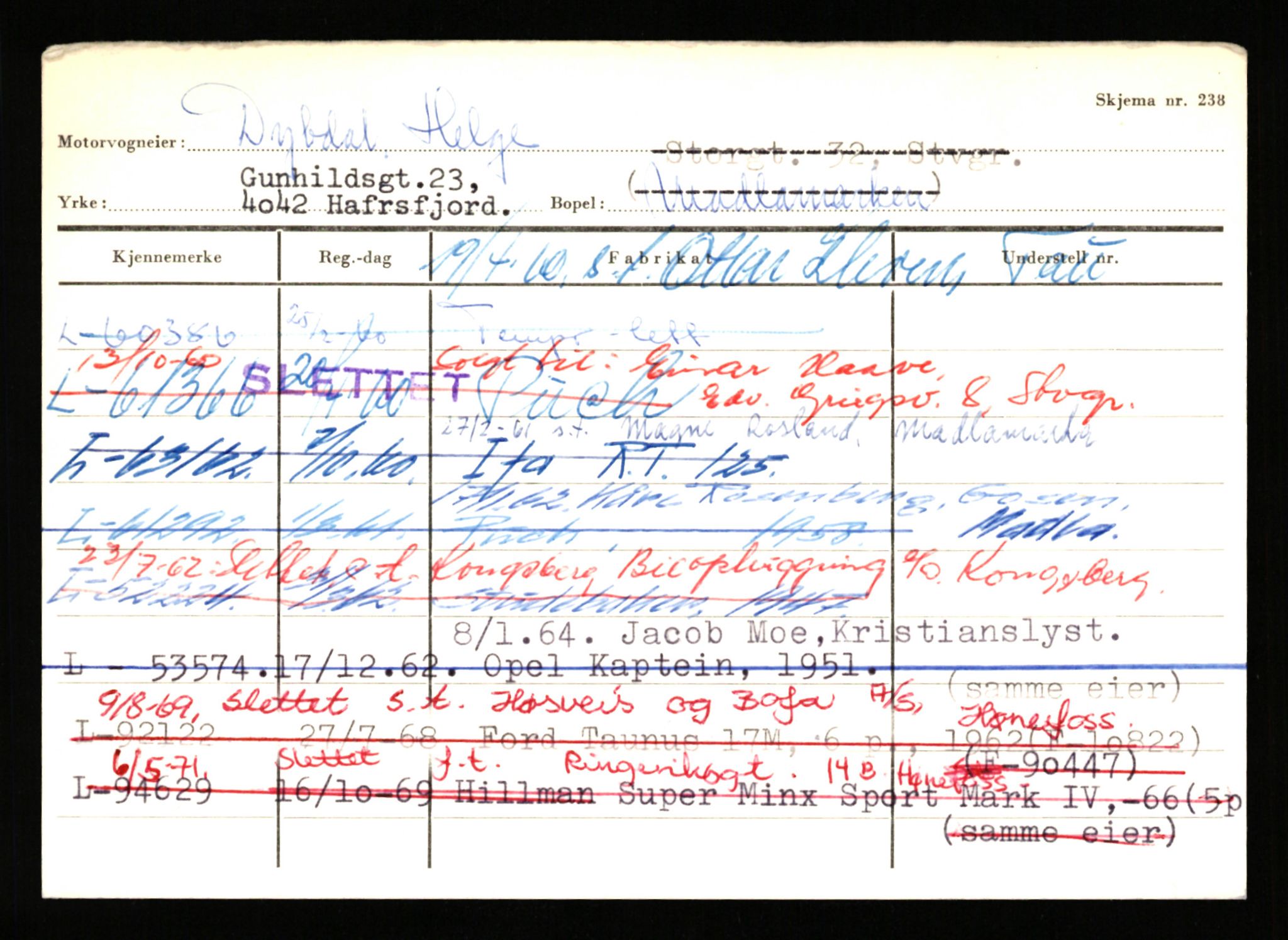 Stavanger trafikkstasjon, SAST/A-101942/0/H/L0006: Dalva - Egersund, 1930-1971, p. 1031