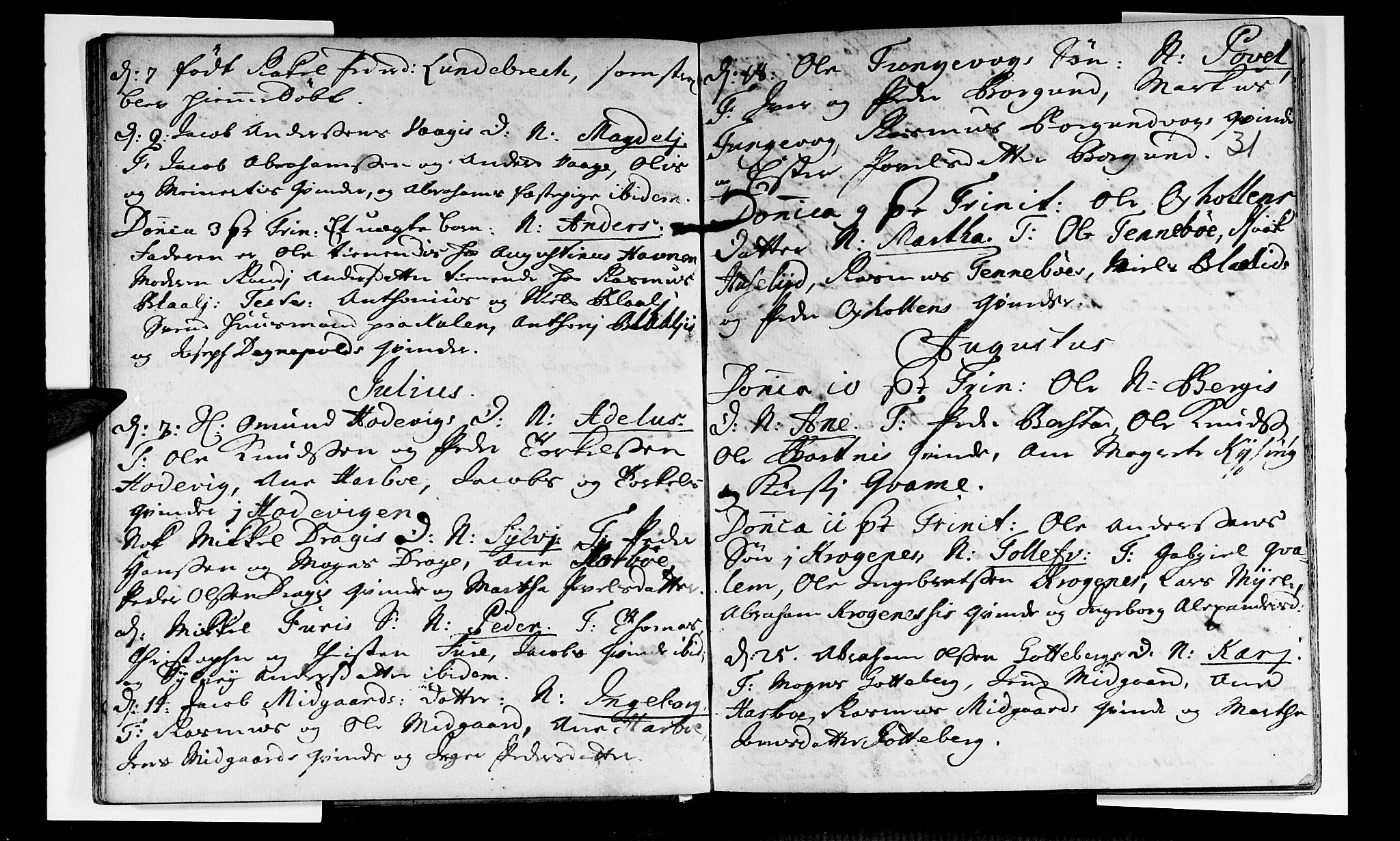 Selje sokneprestembete, AV/SAB-A-99938/H/Ha/Haa/Haaa: Parish register (official) no. A 3, 1731-1743, p. 31
