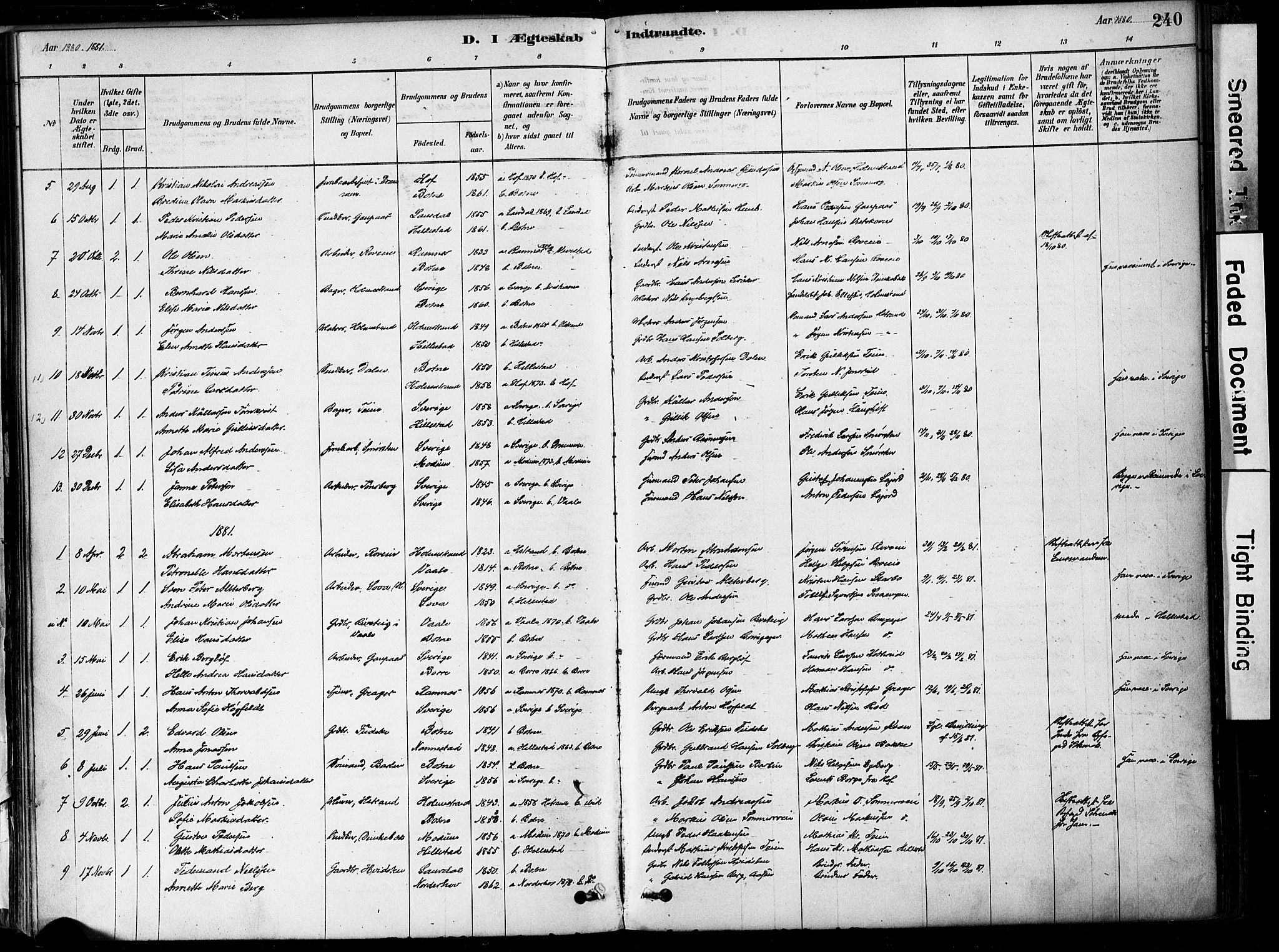 Botne kirkebøker, SAKO/A-340/F/Fa/L0007: Parish register (official) no. I 7, 1878-1910, p. 240