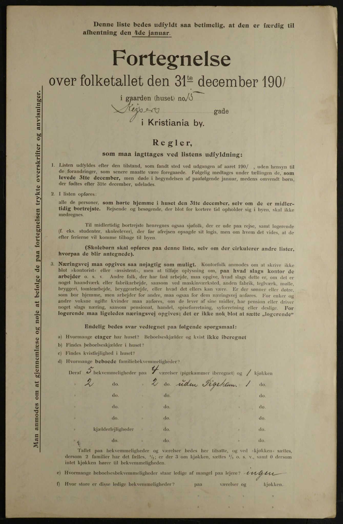 OBA, Municipal Census 1901 for Kristiania, 1901, p. 7703