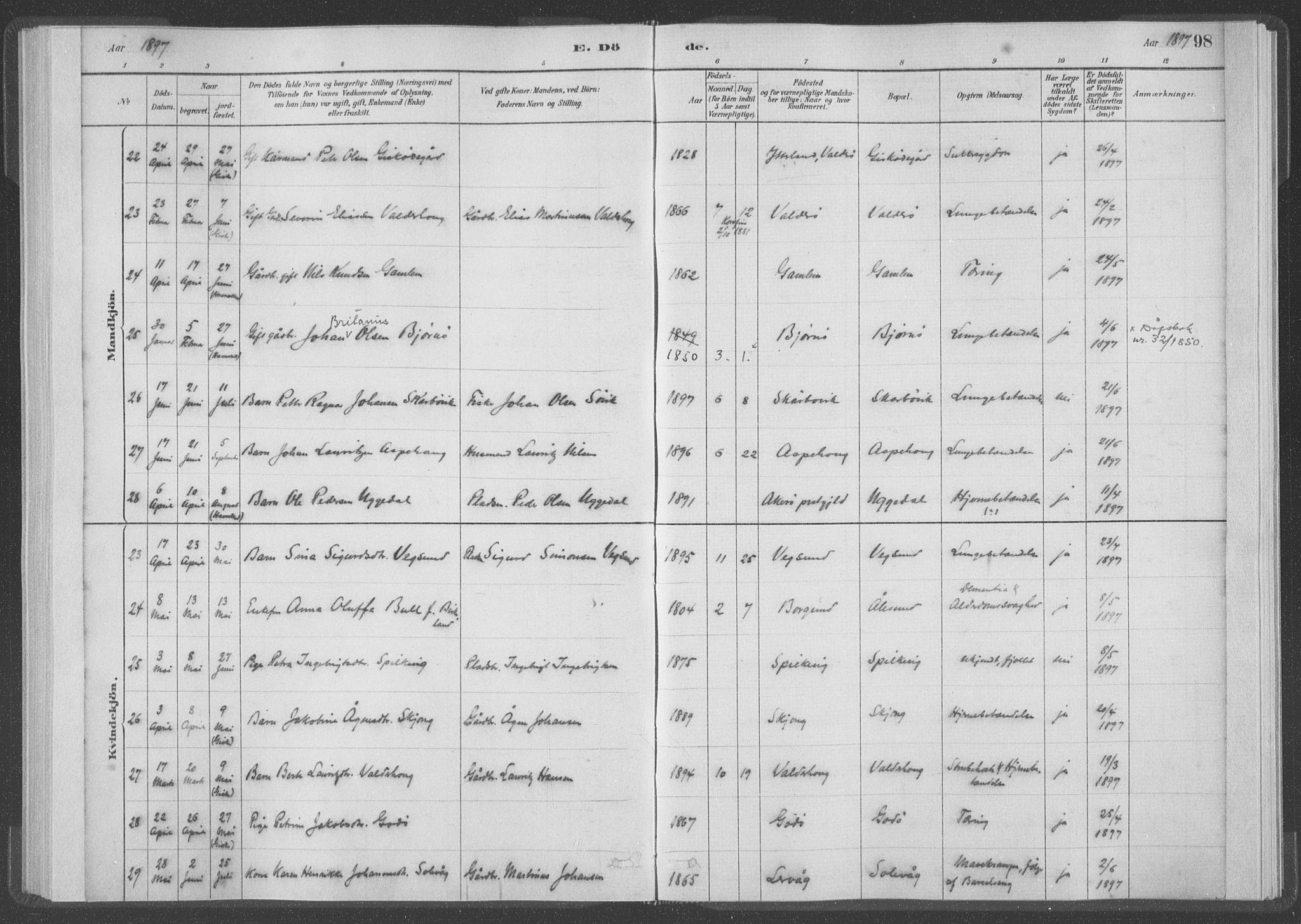 Ministerialprotokoller, klokkerbøker og fødselsregistre - Møre og Romsdal, AV/SAT-A-1454/528/L0403: Parish register (official) no. 528A13I, 1880-1947, p. 98