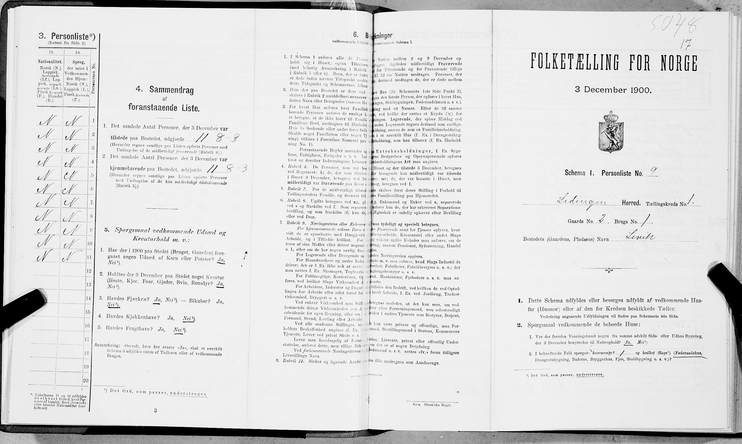 SAT, 1900 census for Ledingen, 1900, p. 28
