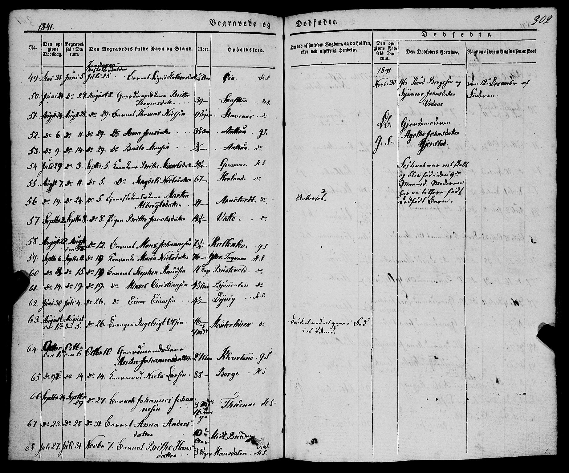 Haus sokneprestembete, AV/SAB-A-75601/H/Haa: Parish register (official) no. A 15, 1838-1847, p. 302