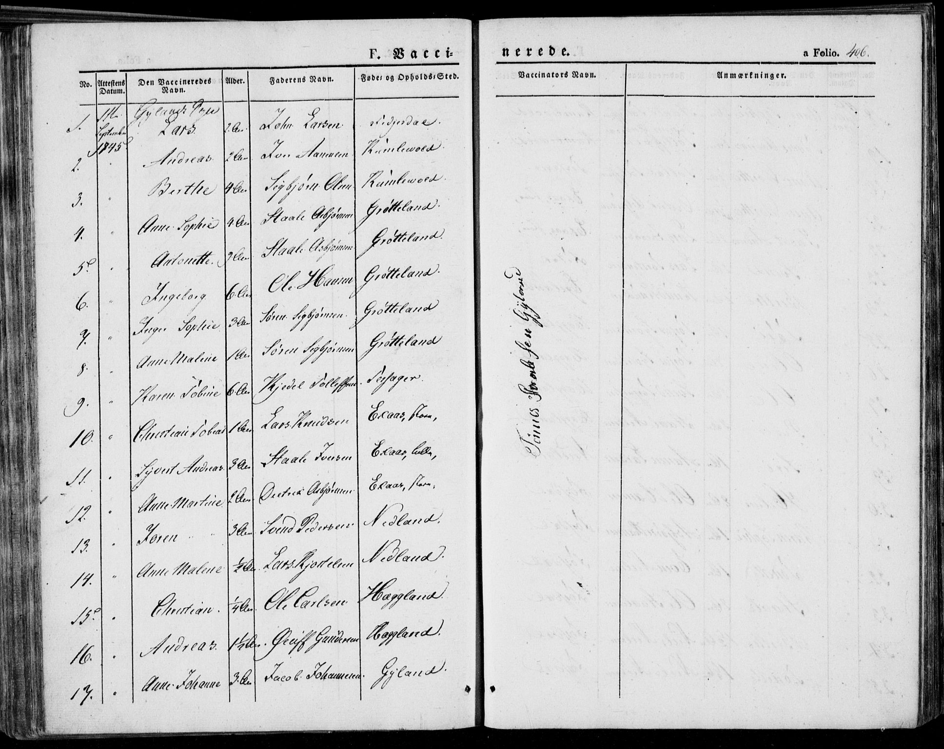 Bakke sokneprestkontor, SAK/1111-0002/F/Fa/Faa/L0004: Parish register (official) no. A 4, 1834-1846, p. 406