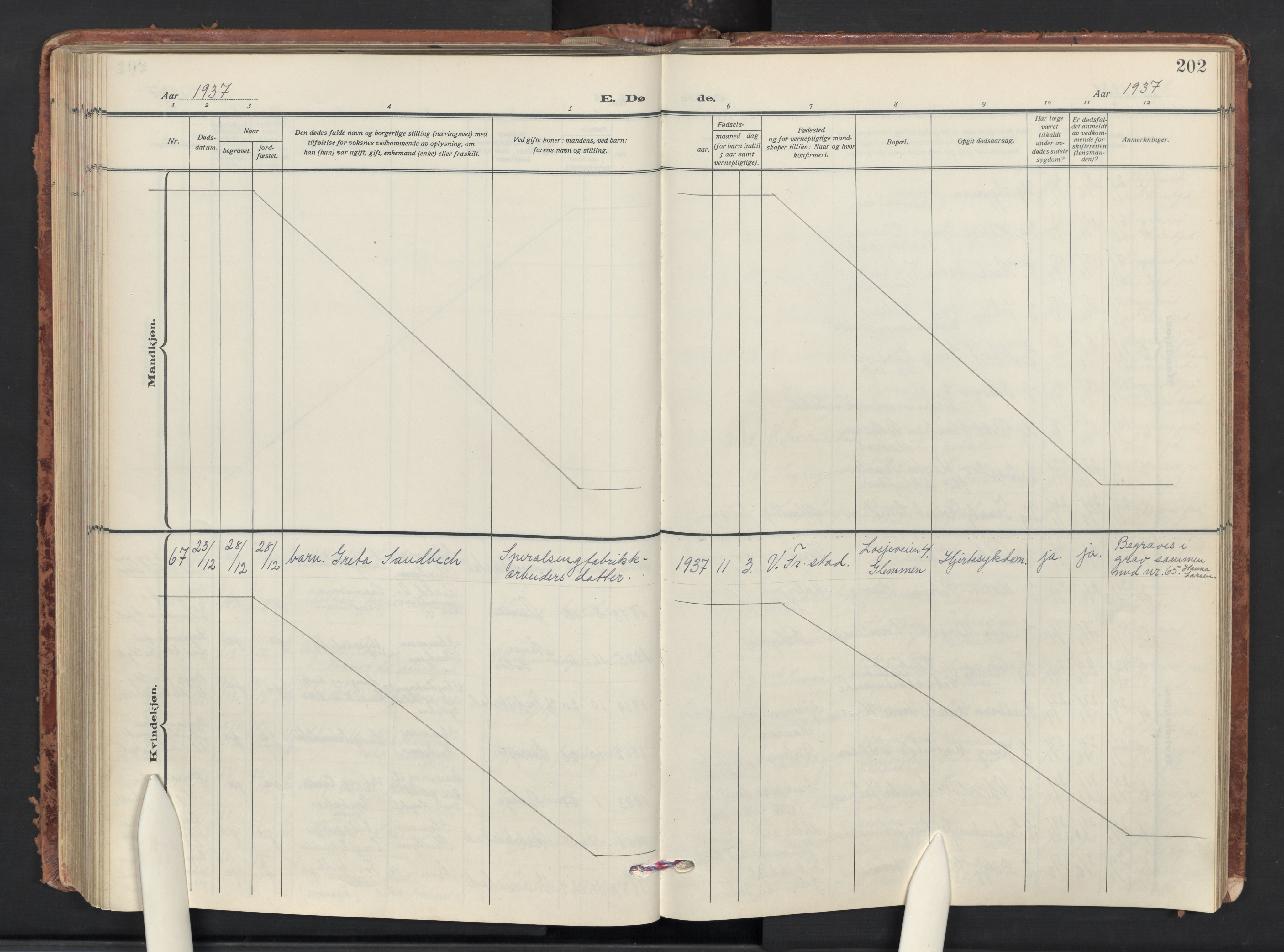 Glemmen prestekontor Kirkebøker, AV/SAO-A-10908/G/Ga/L0010: Parish register (copy) no. 10, 1928-1951, p. 202