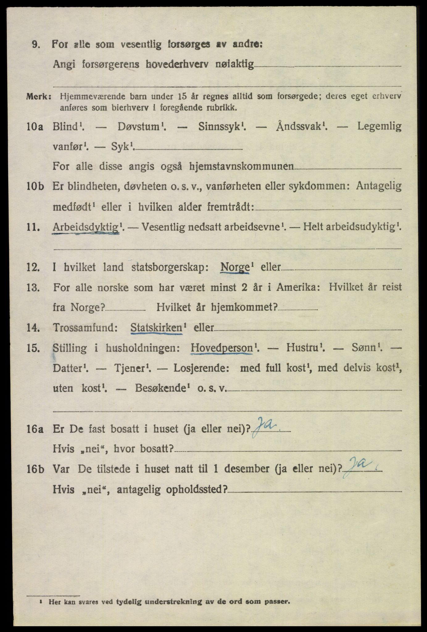 SAH, 1920 census for Alvdal, 1920, p. 5051