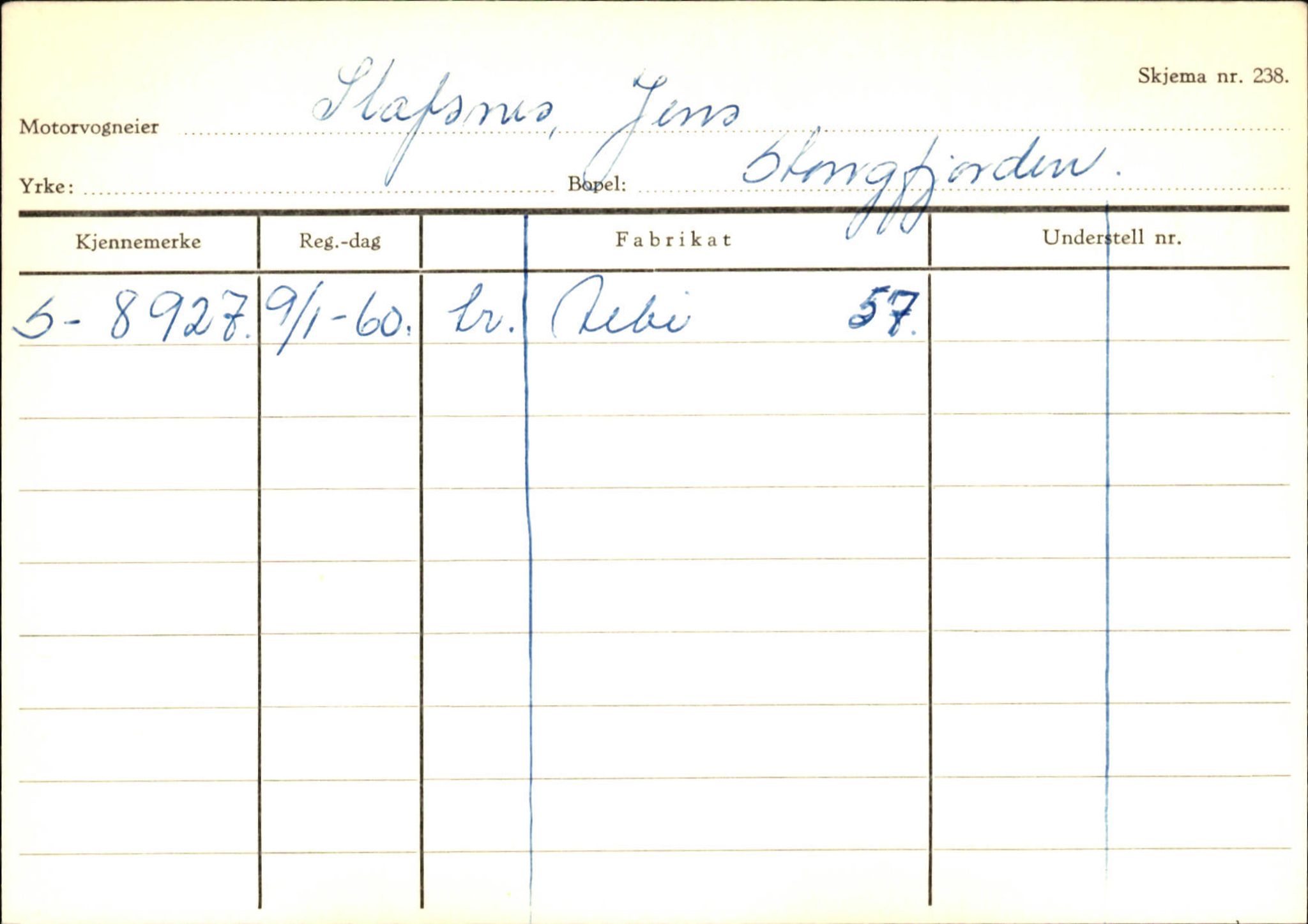 Statens vegvesen, Sogn og Fjordane vegkontor, AV/SAB-A-5301/4/F/L0132: Eigarregister Askvoll A-Å. Balestrand A-Å, 1945-1975, p. 1188