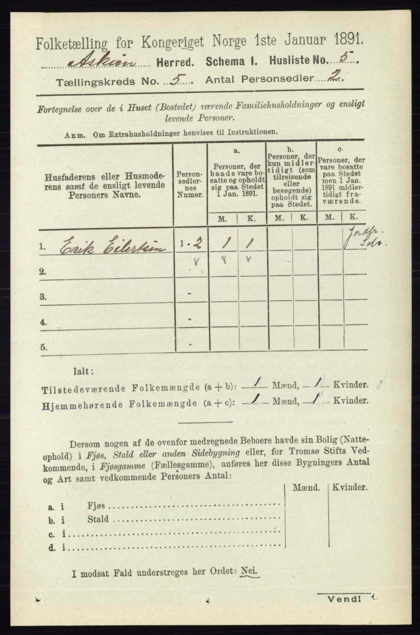 RA, 1891 census for 0124 Askim, 1891, p. 578