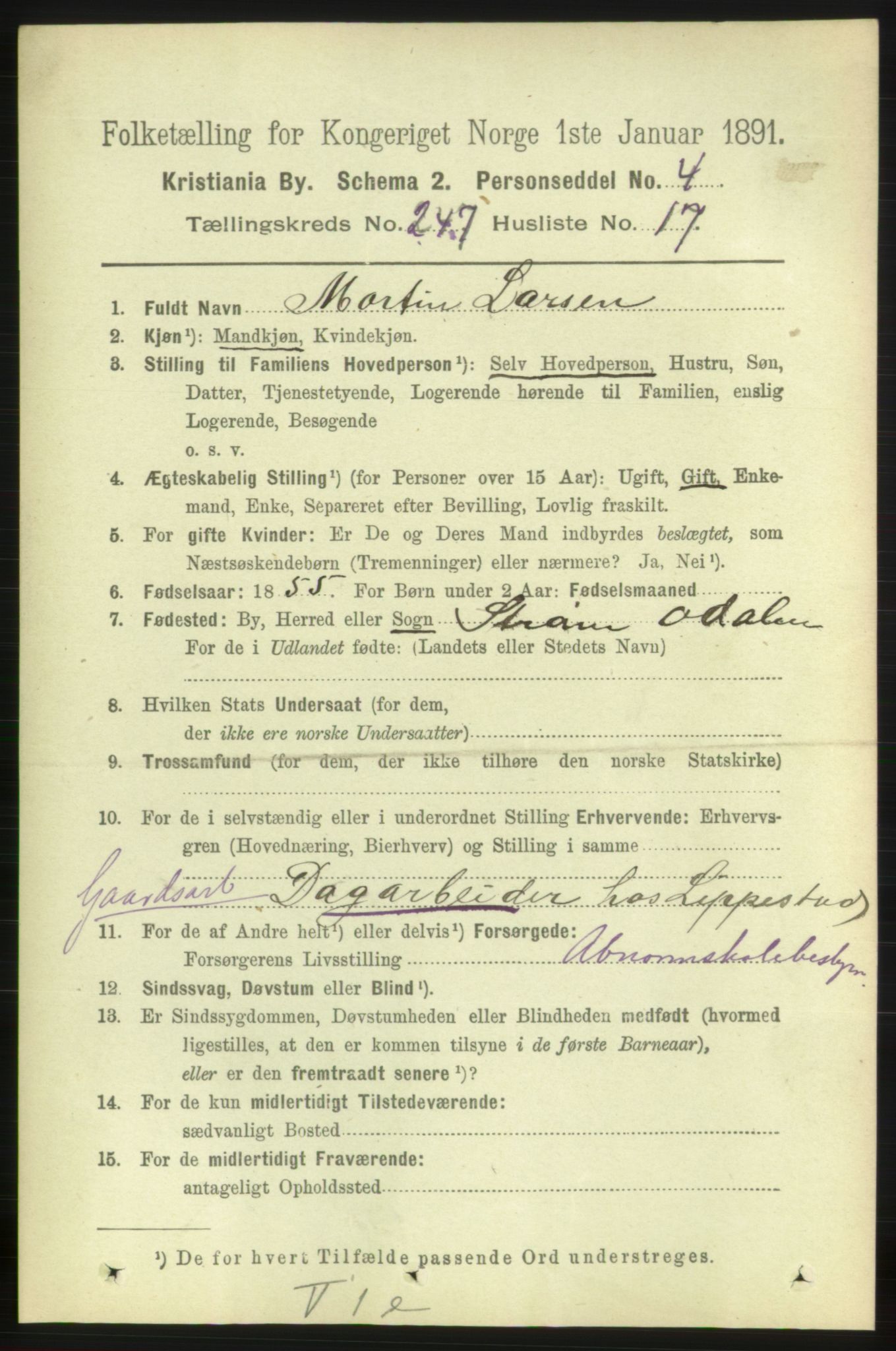 RA, 1891 census for 0301 Kristiania, 1891, p. 150775