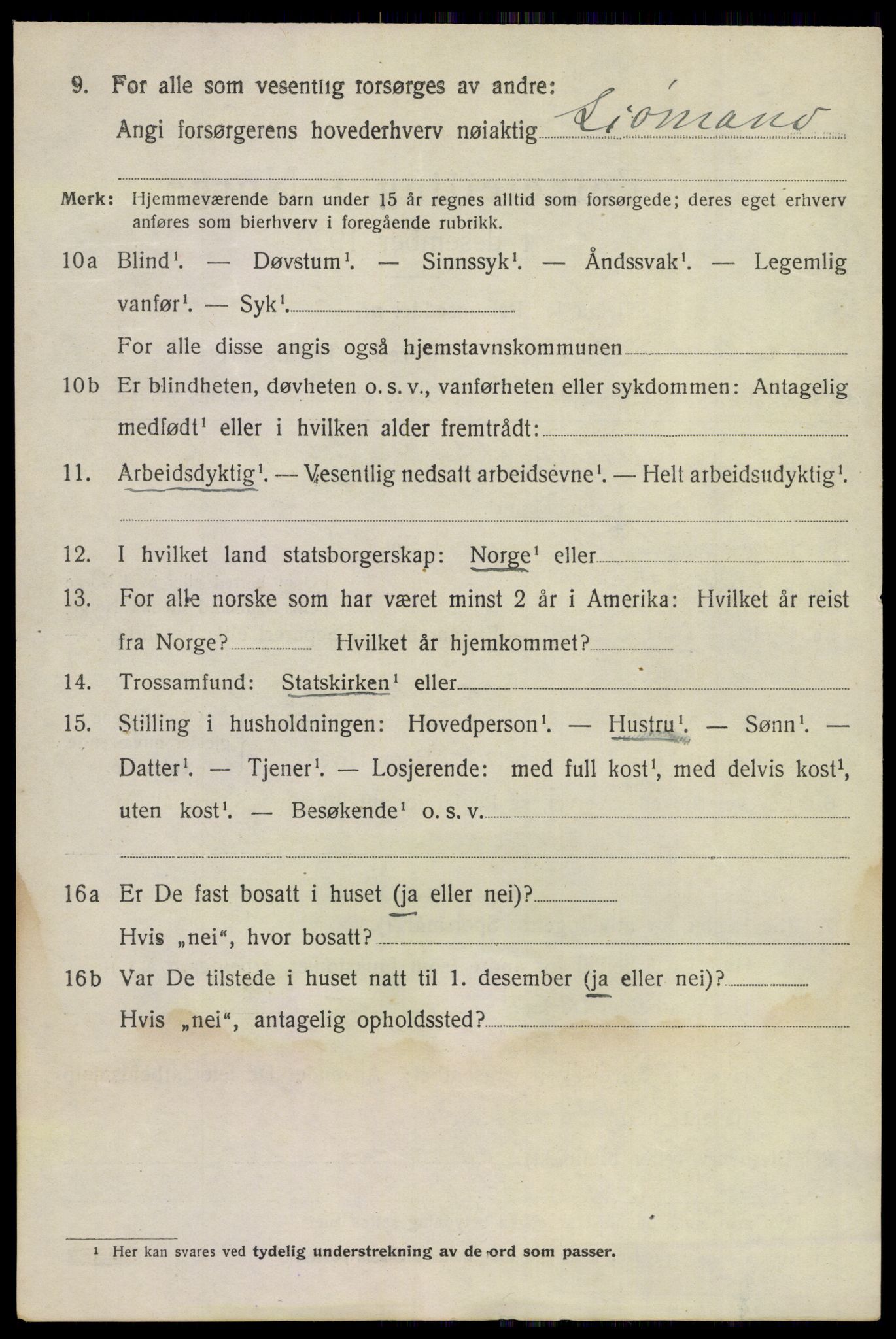 SAKO, 1920 census for Sandeherred, 1920, p. 10291