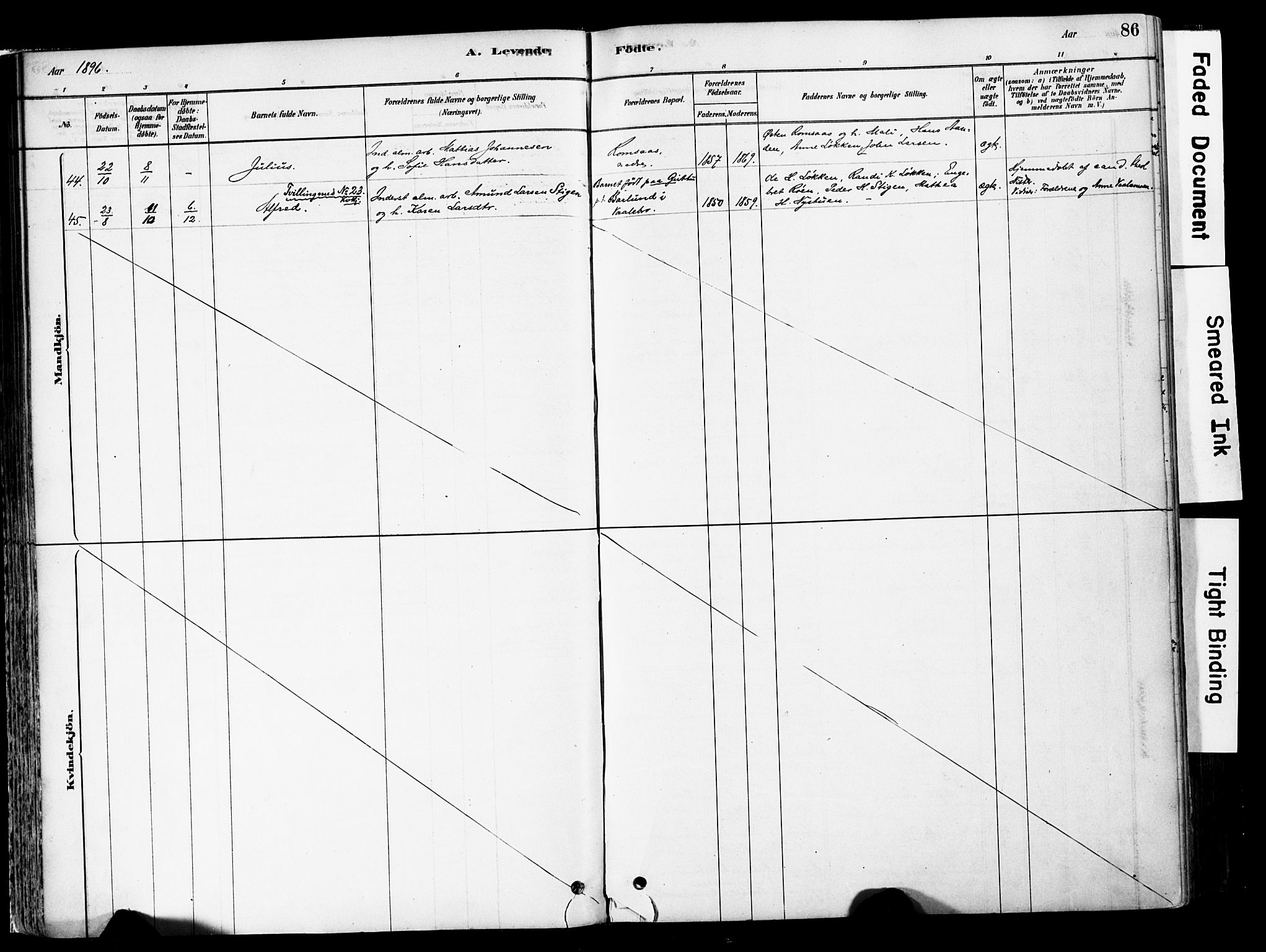 Ringebu prestekontor, AV/SAH-PREST-082/H/Ha/Haa/L0008: Parish register (official) no. 8, 1878-1898, p. 86