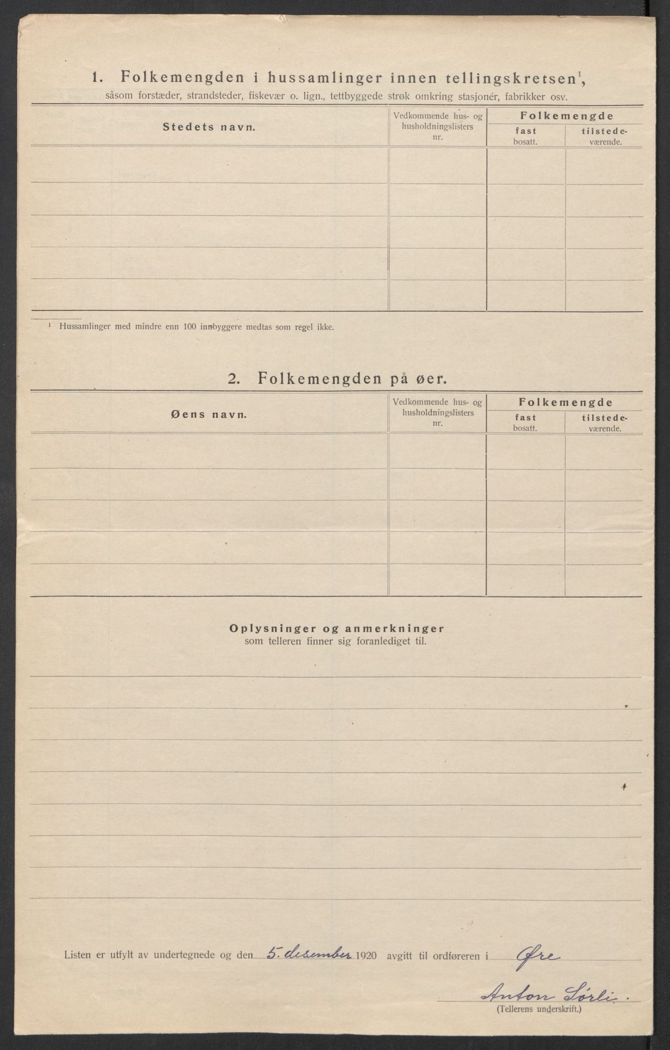 SAT, 1920 census for Øre, 1920, p. 24