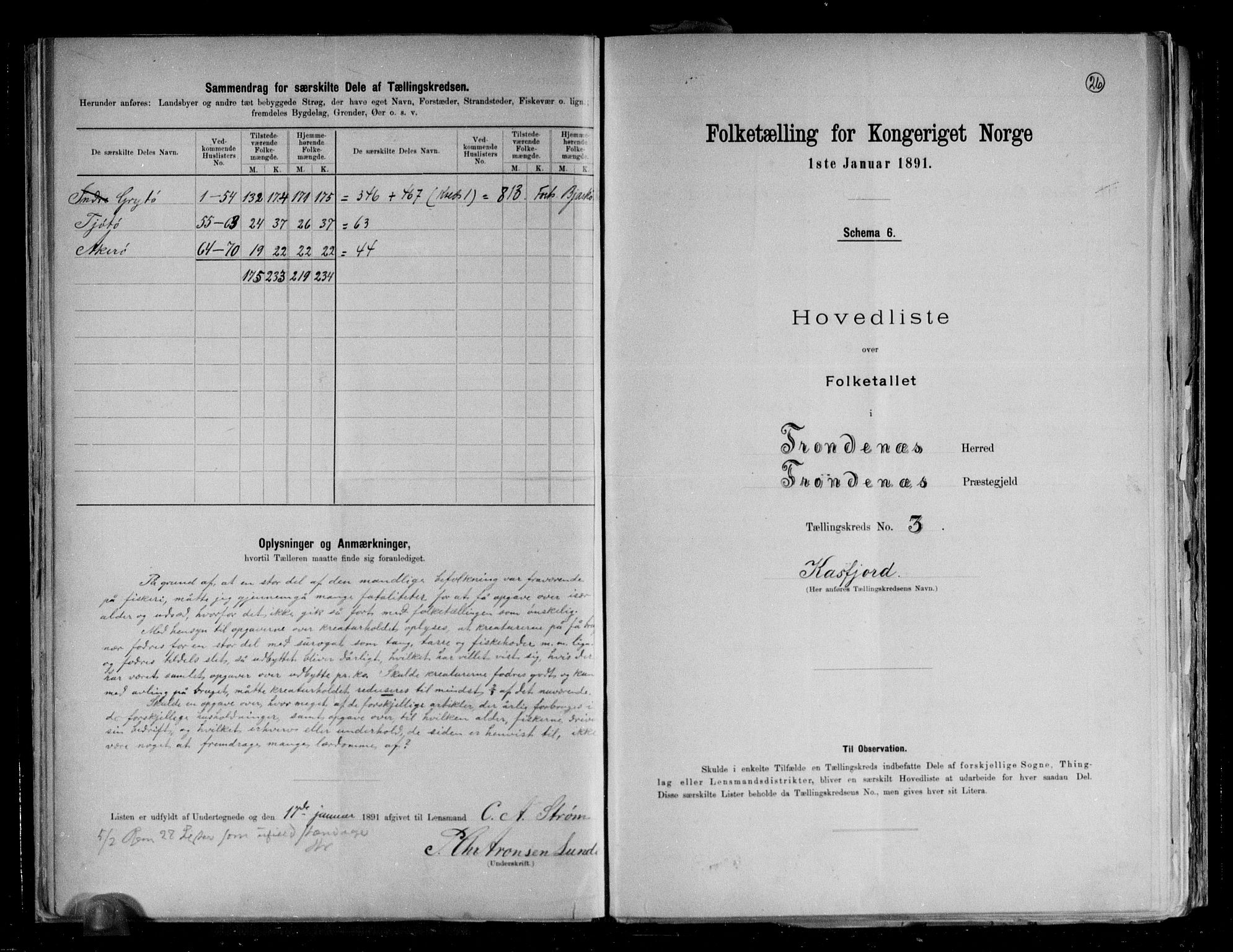 RA, 1891 census for 1914 Trondenes, 1891, p. 8