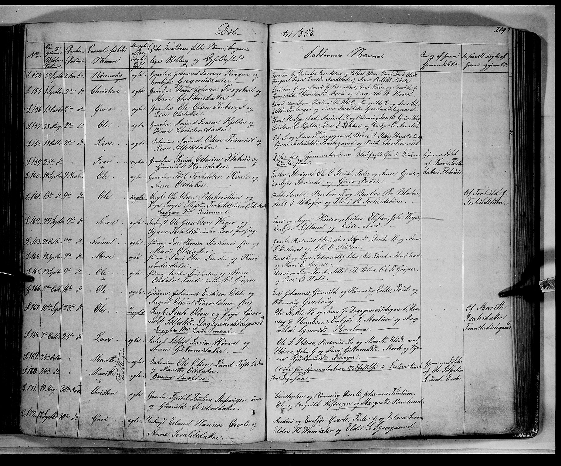 Lom prestekontor, SAH/PREST-070/K/L0006: Parish register (official) no. 6A, 1837-1863, p. 209